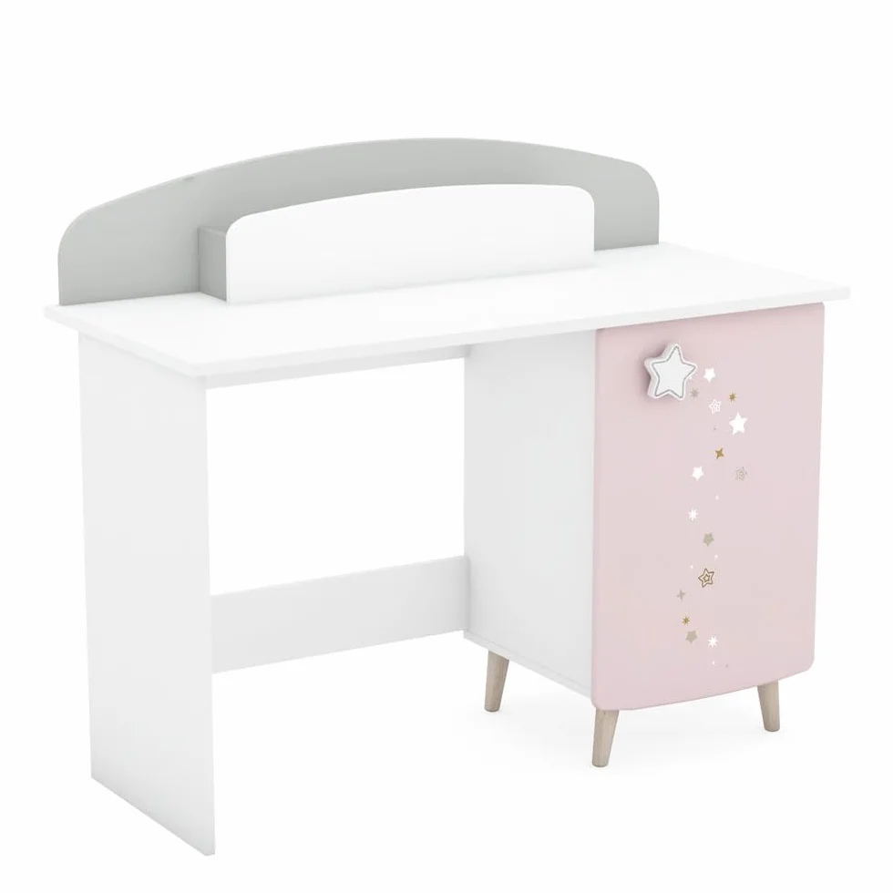SCRIVANIA per Bambini Cosmos, Grigio/Rosa/Bianco, Scrivania per Bambini