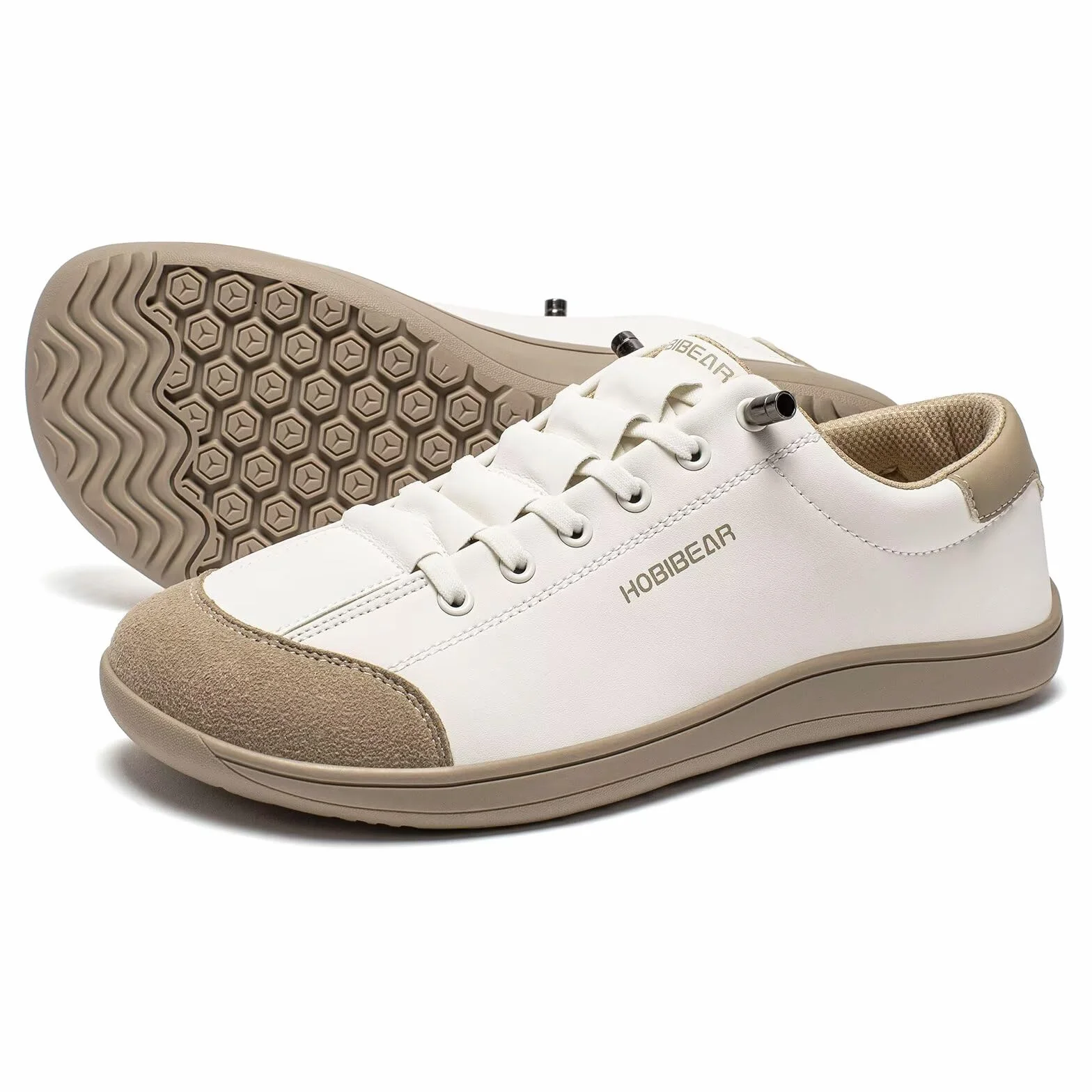 HOBIBEAR Scarpe da Trail Running Barefoot Donna Uomo Zero Drop Pelle Ampie