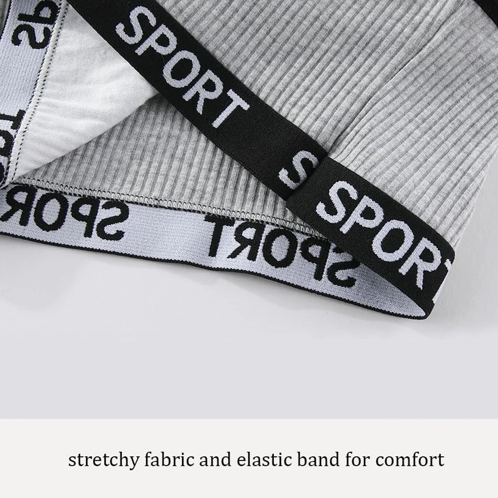 Canottiere Corte Reggiseni Sportivi Cotone Bambina Ragazza Confezione da 4