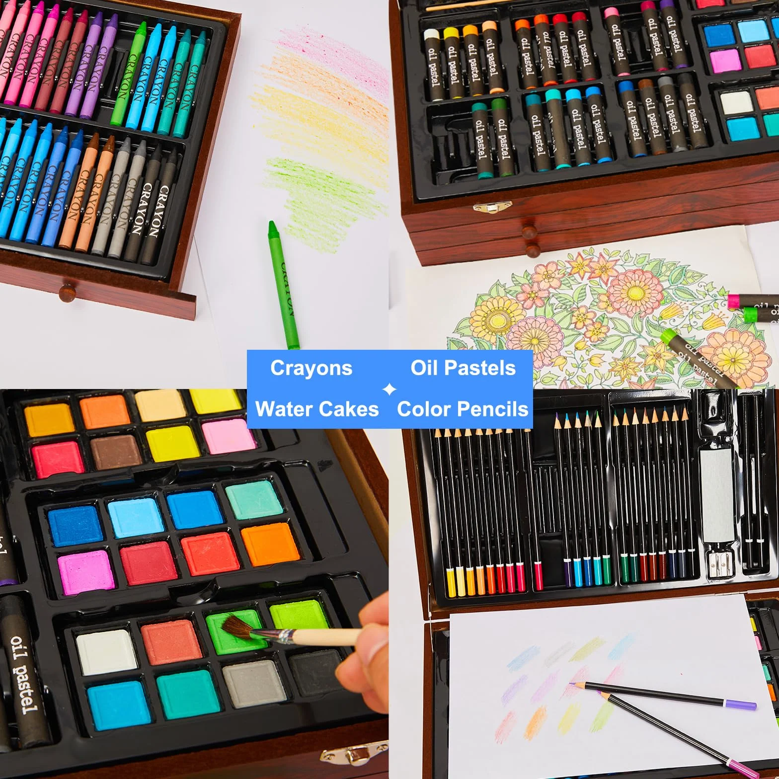 KINSPORY 175 pezzi valigetta colori bambina, pittura valigetta per bambini, Set per disegno, kit disegno acquarellabili bambini