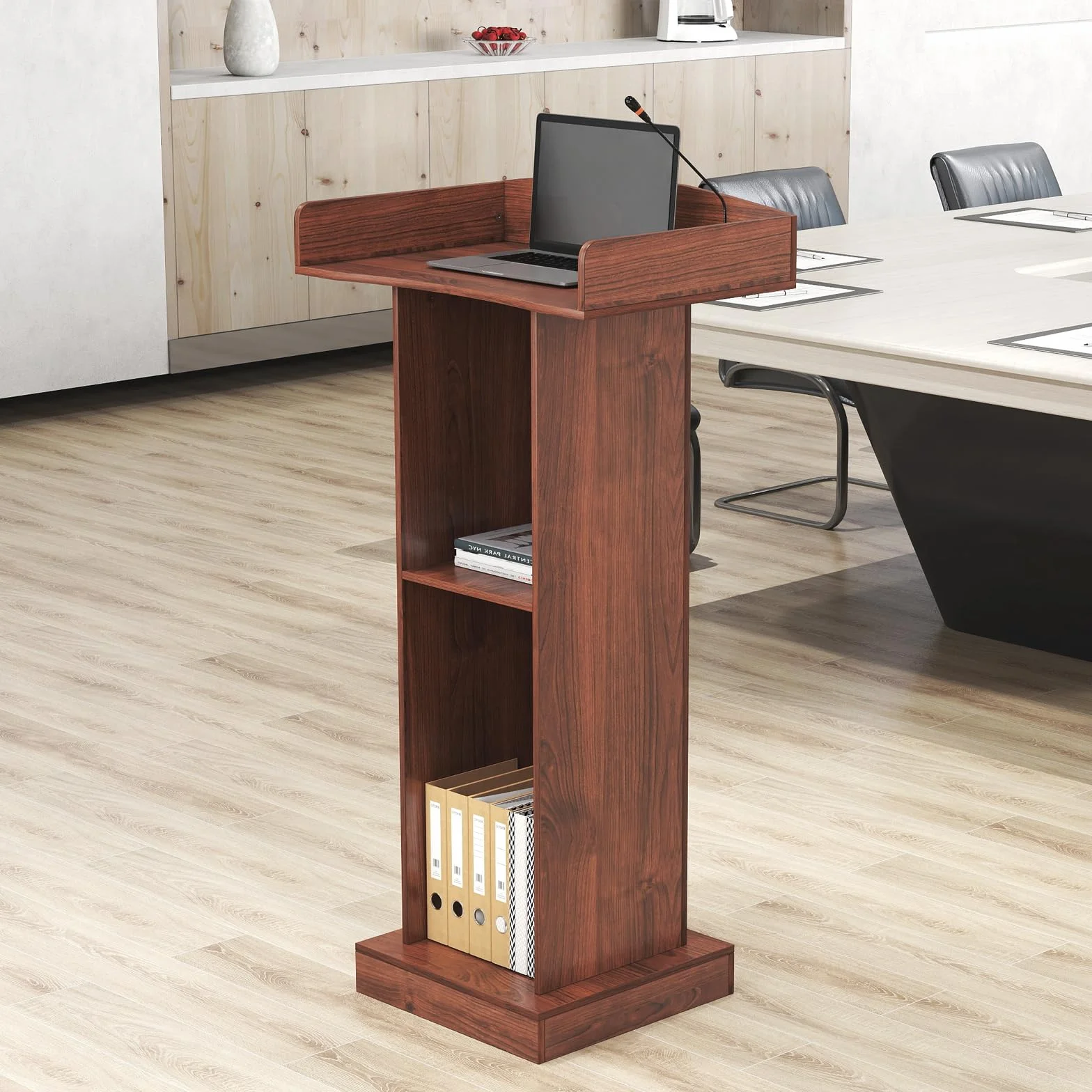 uyoyous Podio in piedi in legno, podio di presentazione sedia di chiesa leggio in piedi portatile per sala di classe ufficio, conferenza, sala da pranzo, ricevimento, 60 x 40 x 120 cm