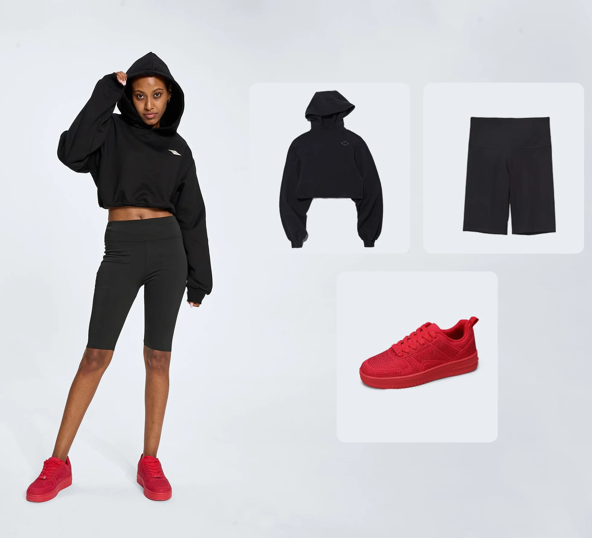 LUCKY STEP Sneakers Bianche in Pelle con Pietre Luccicanti