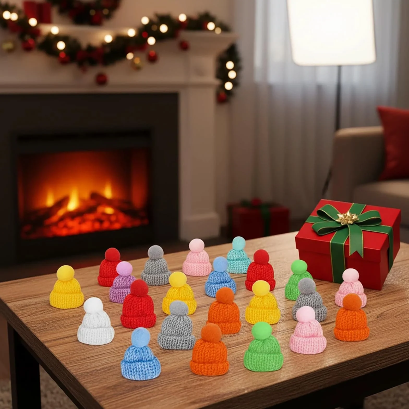 20 accessori per vermi preoccupanti, mini cappelli natalizi a forma di gnomo, graziosi cappelli fatti a mano, accessori per cuccioli portafortuna, cappelli per fai da te, decorazioni per la casa