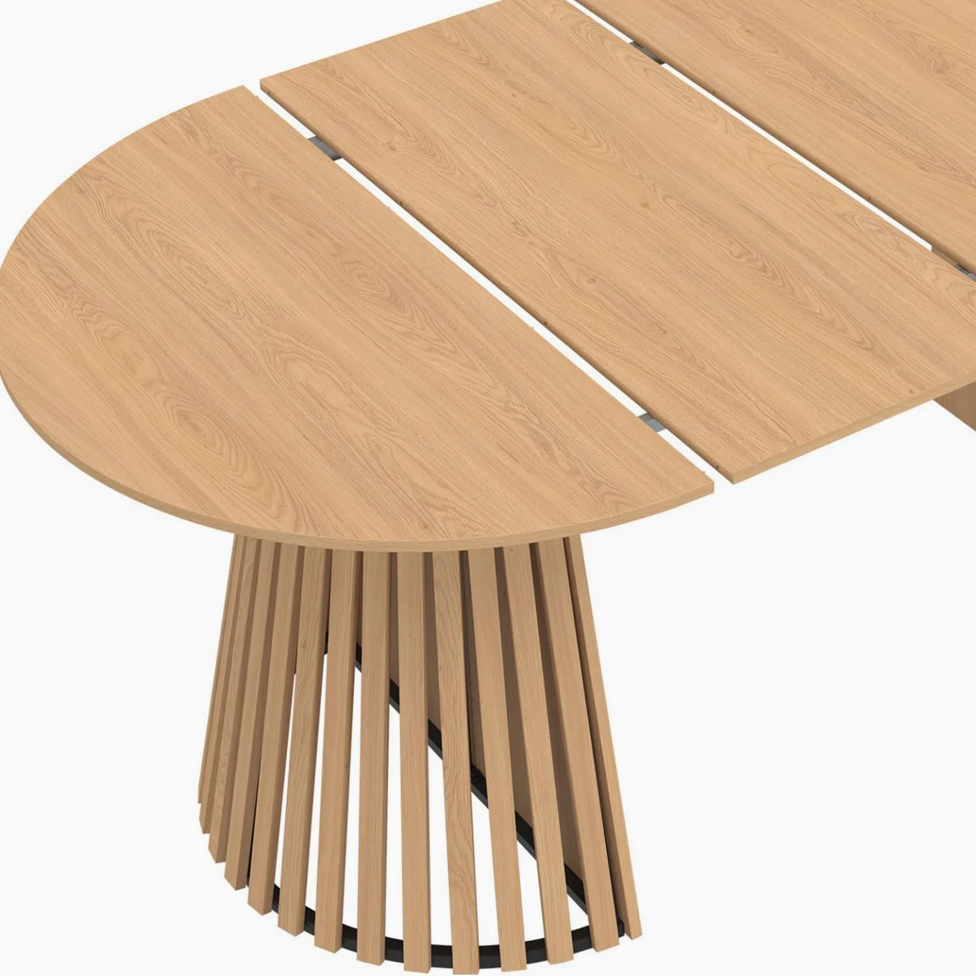 IDMarket - CARMEN tavolo da pranzo rotondo allungabile 4-10 persone gamba in legno 110-200 cm