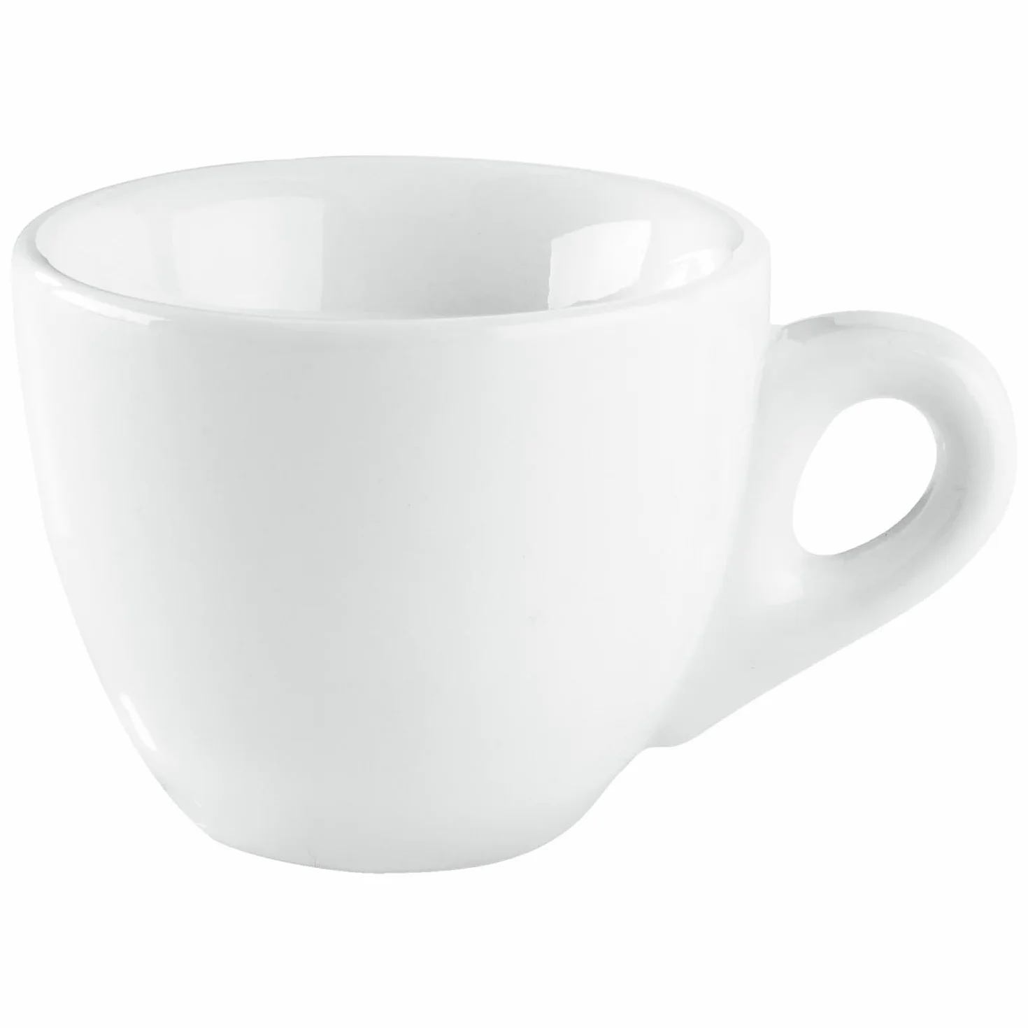 Set 6 Tazzine Tazze Servizio Da Caffè Bianche Ceramica Espresso Colazzione Bar