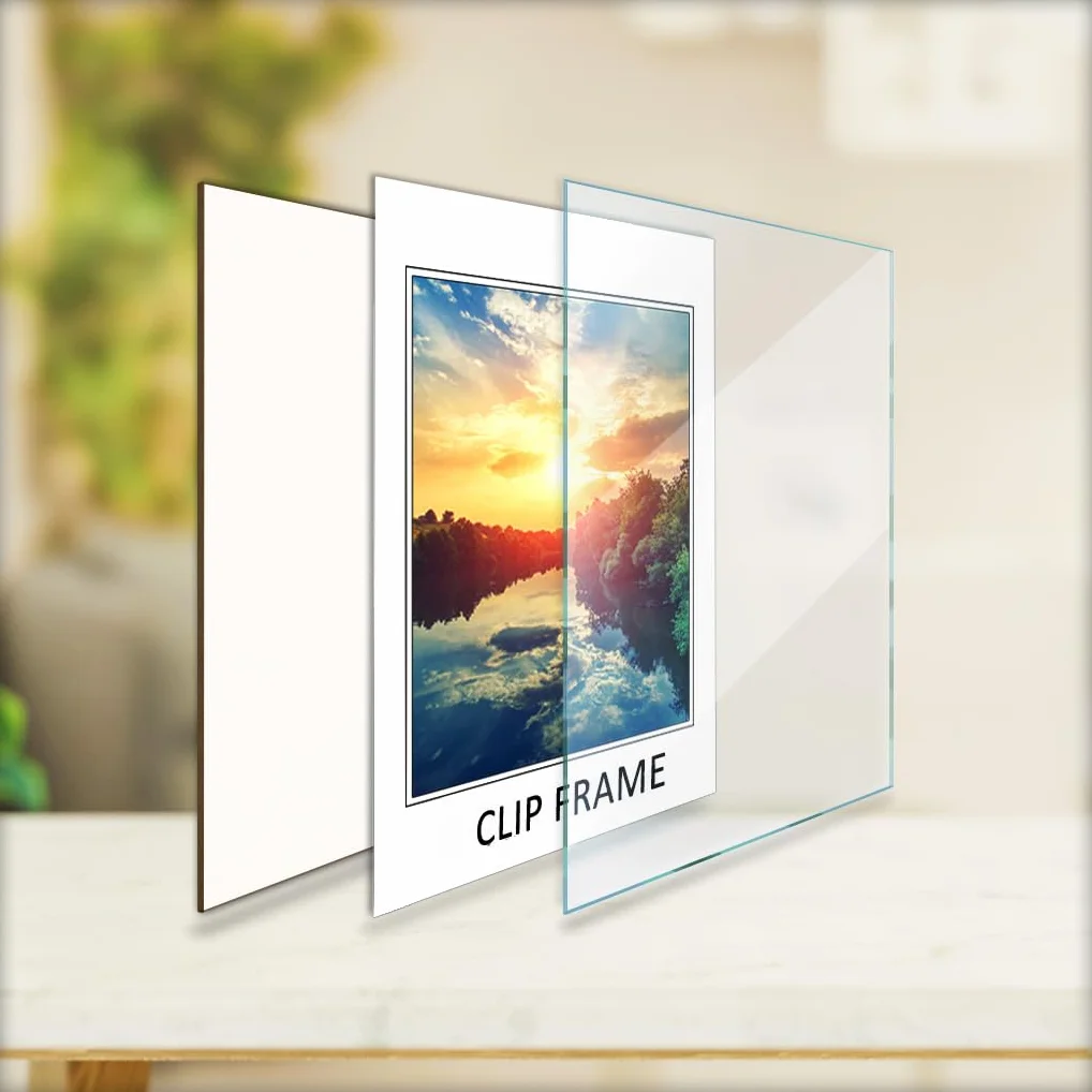 Cornice Clip MG Design 35 x 100 cm con Vetro Acrilico e Pannello HDF