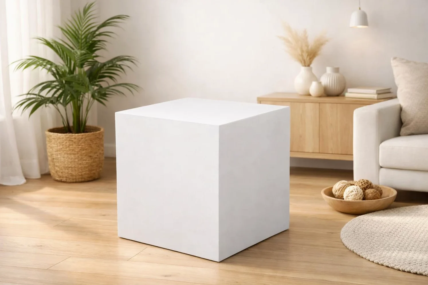 Set di colonne decorative, colonne decorative, cubi, piedistalli, colonna decorativa, bianco