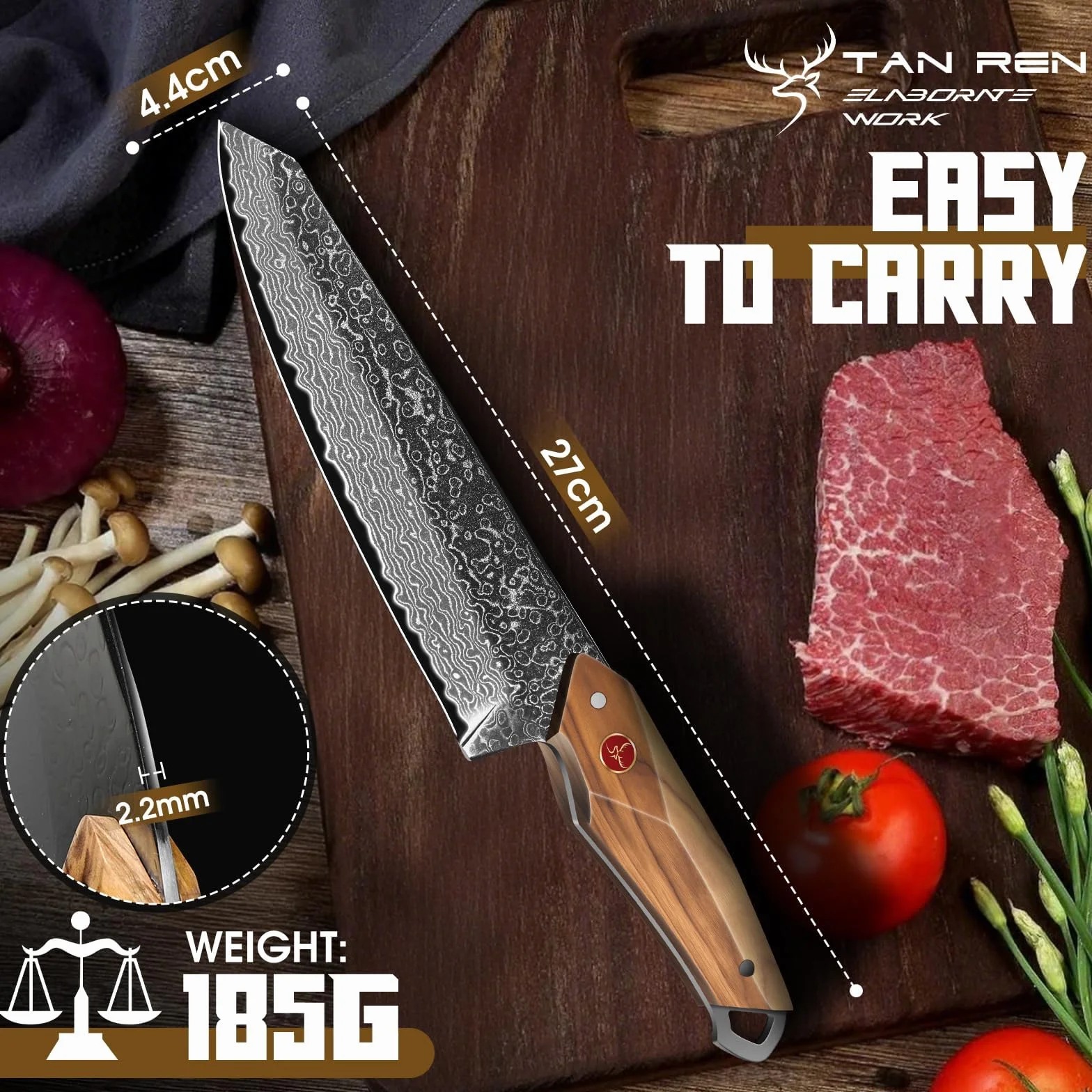 Coltello da cucina professionale TAN REN, coltello da chef affilato, regalo uomo