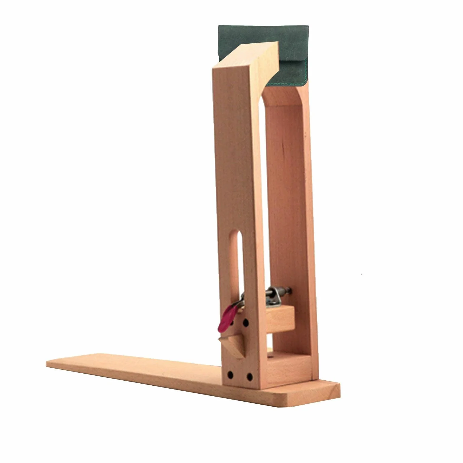 Dirfuny Poni da cucito in pelle legno di faggio pieghevole scrivania artigianale