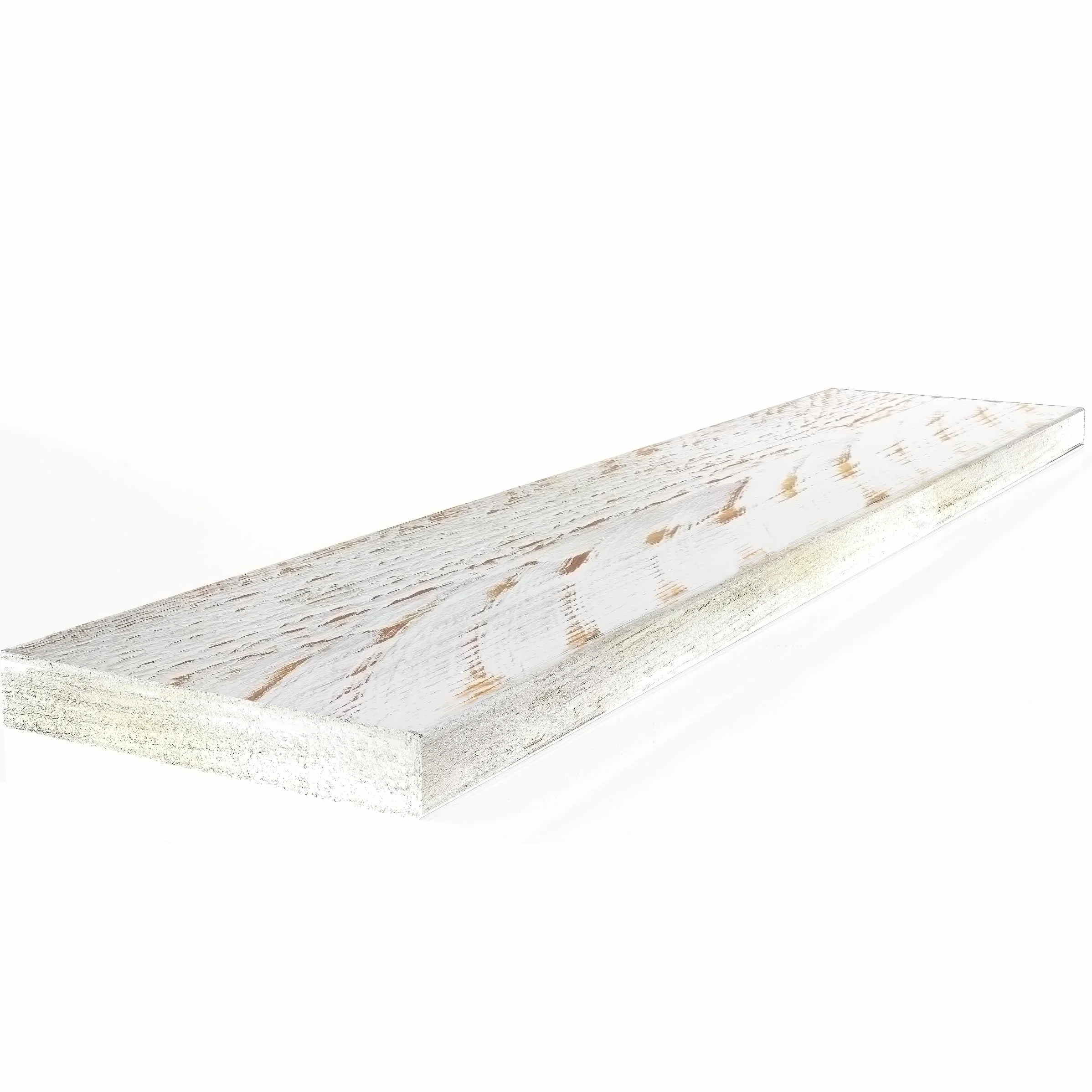 Mensola in Legno Massello Sospesa a Parete, Ripiano Artigianale, 7 Colori, Varie Dimensioni, Arredamento Bagno, Cucina, Camera da Letto, Ufficio, Made in Italy (Fat, White, W20xH4xL100 cm)