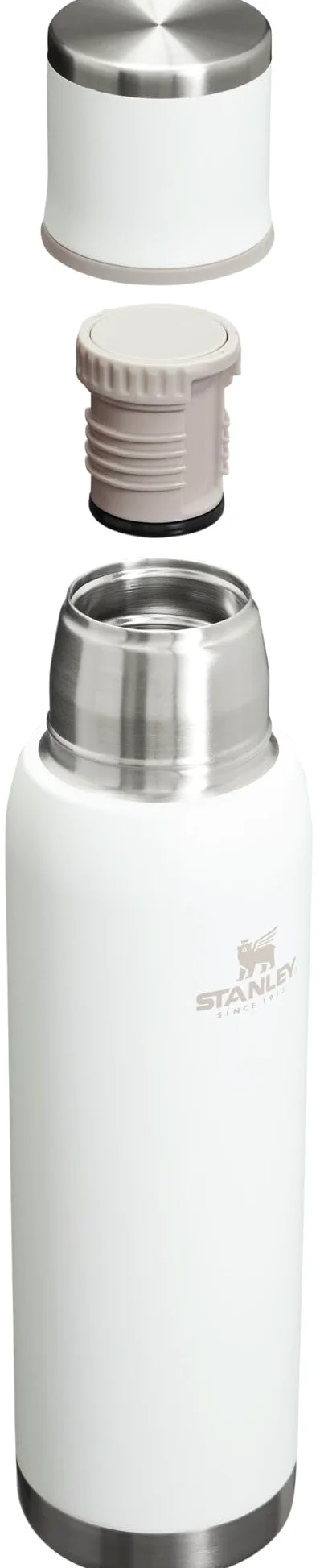 Stanley Adventure-to-Go - Borraccia termica da 0,5 l, apertura larga con coperchio a tenuta stagna, mantiene le bevande calde o fredde, ripiegabile per i viaggi, bottiglia termica termica in acciaio