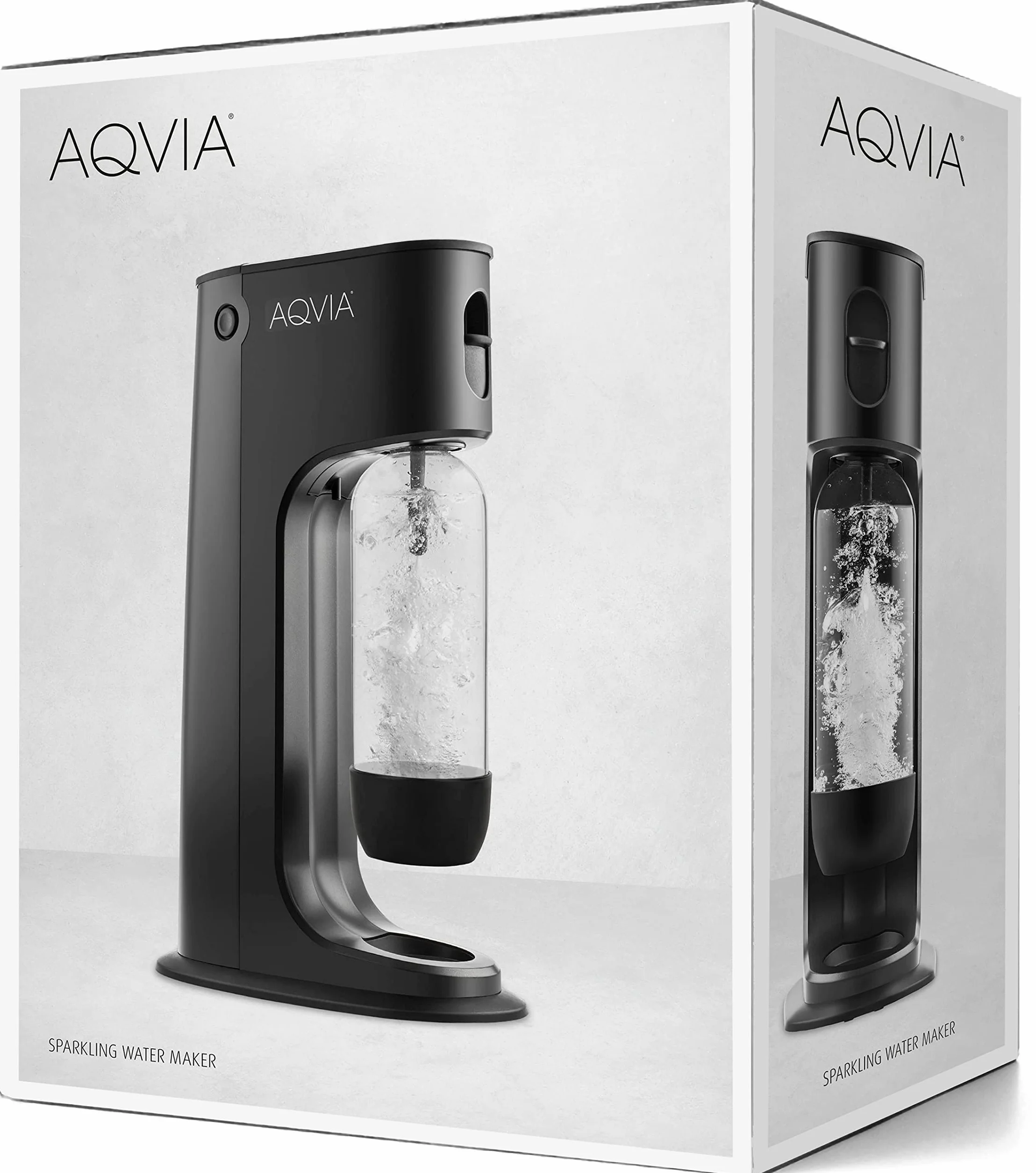 Aqvia Balance, gasatore con bottiglia in PET senza BPA (nero)
