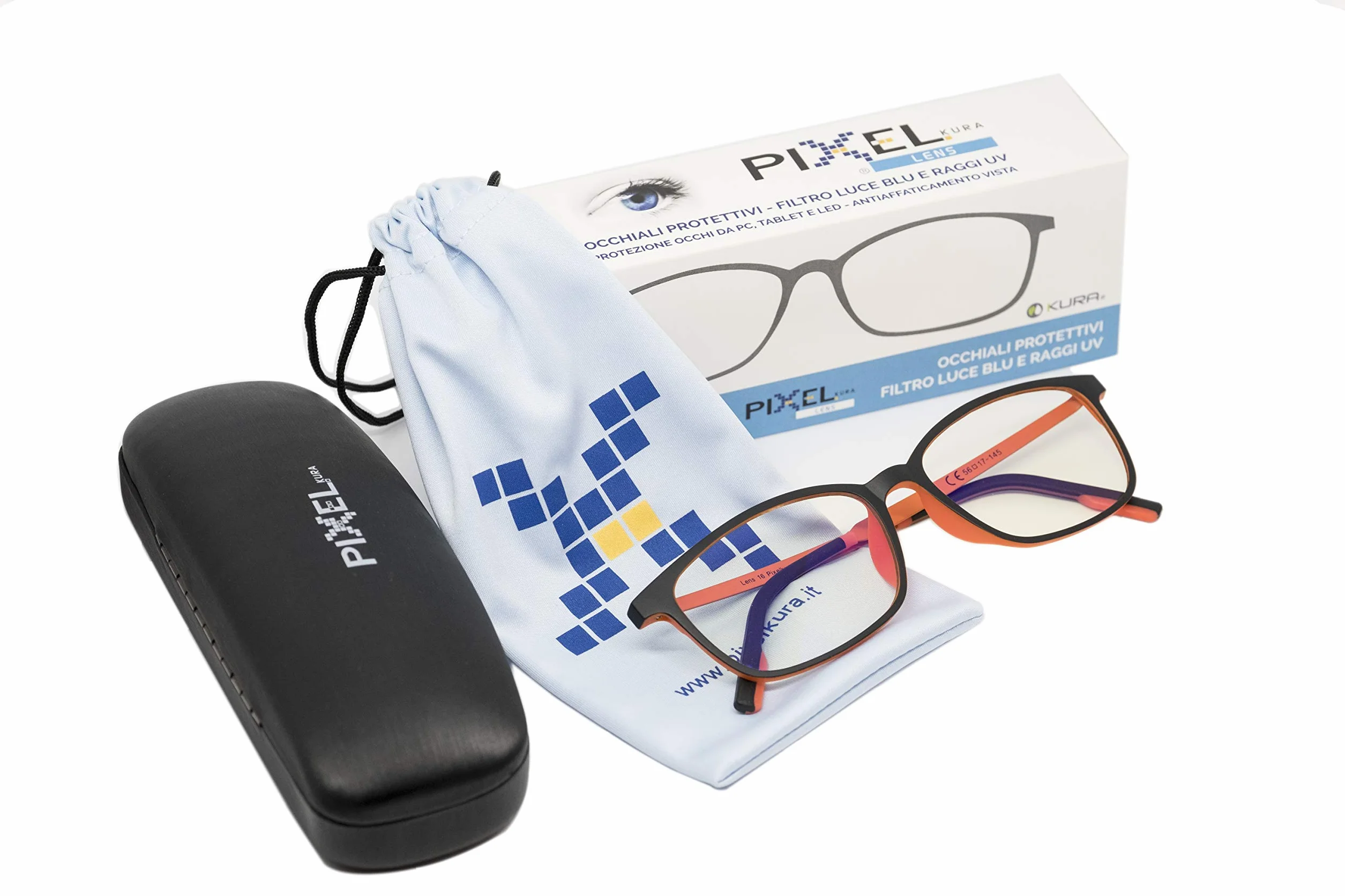 Pixel Lens Occhiali Luce Blu 41% UV 100% per PC Gaming Tablet TV