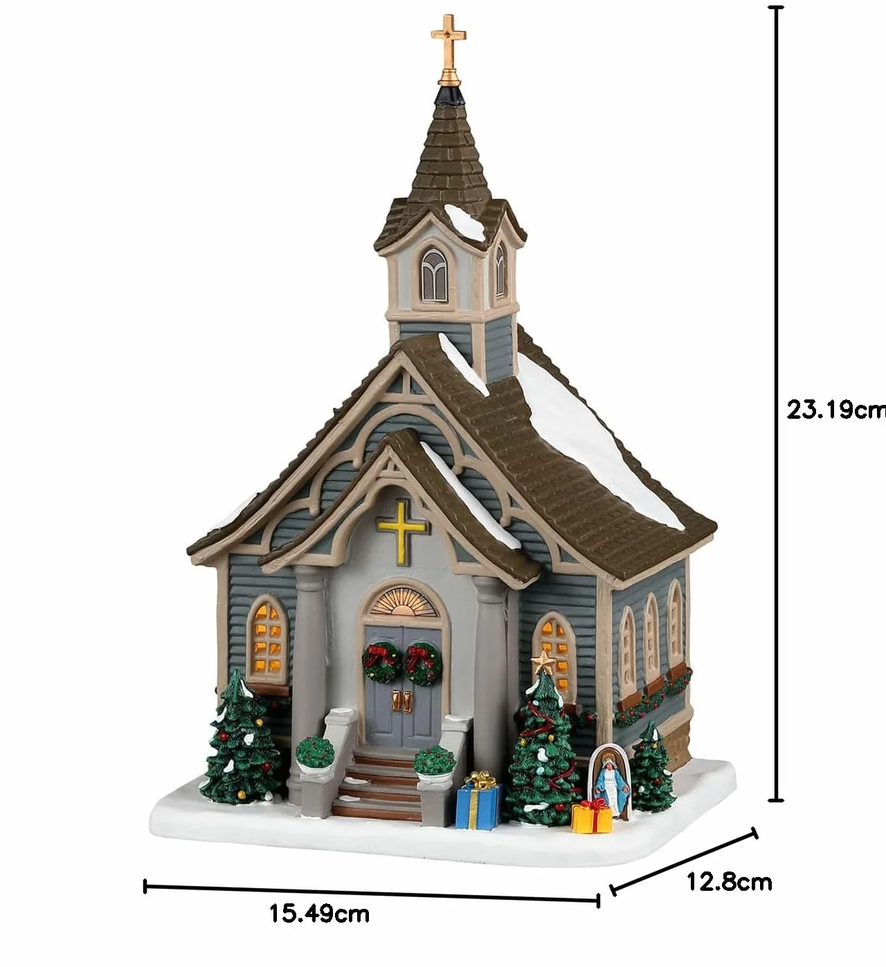 Lemax 35066 Caddington Village Lighted Building Small Town Church