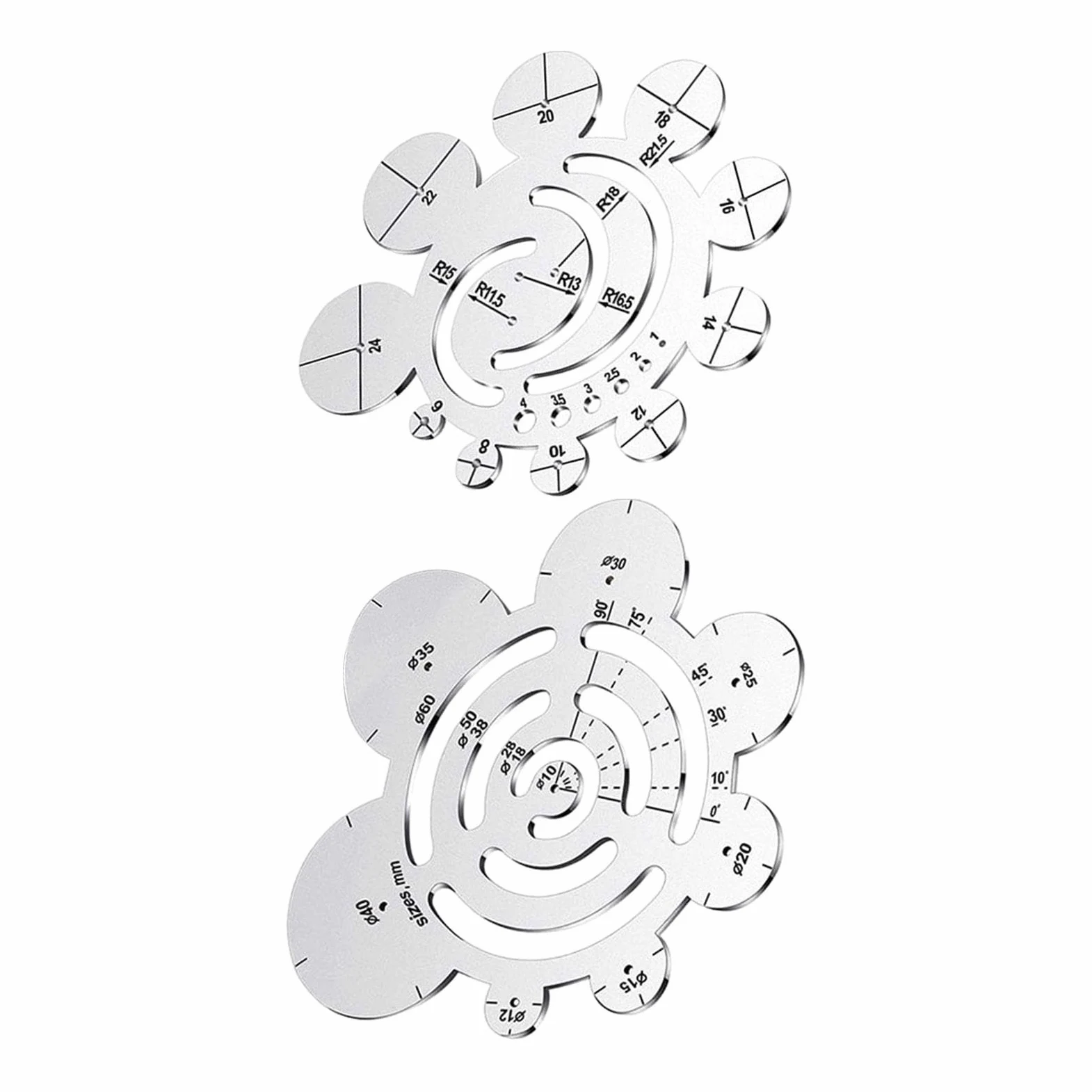 5 set di 2 righelli da disegno fai da te in pelle per lavori in pelle accurati righelli da taglio gadget