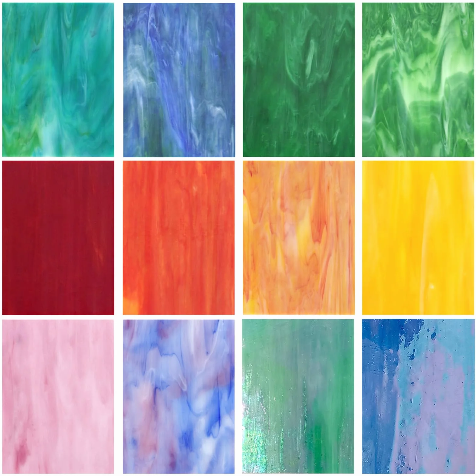 Vetro colorato 10 x 15 cm, set di piastrelle in vetro per mosaico fai da te, decorazione casa