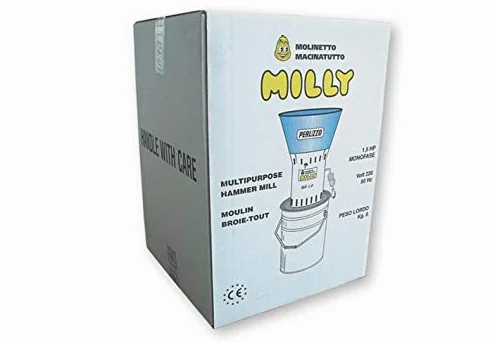 Molino Mulinetto Milly Peruzzo Bidone Da 50 Lt Elettrico 220 Volt