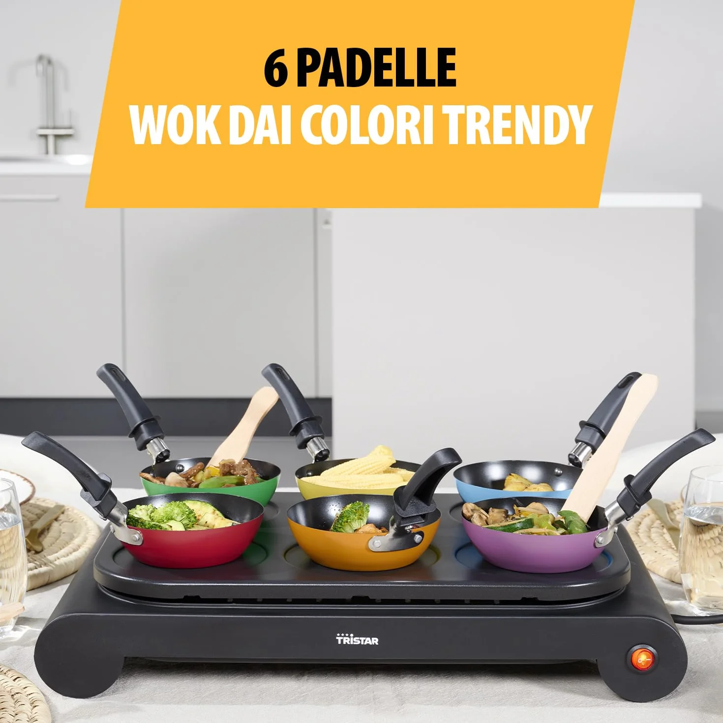 Tristar BP-2827 Set wok party 1000 W elektryczna patelnia