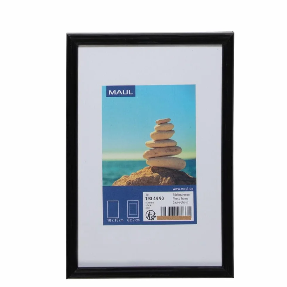 MAUL cornice foto 15x21 cm MAULart plastica con intarsio passe partout nera