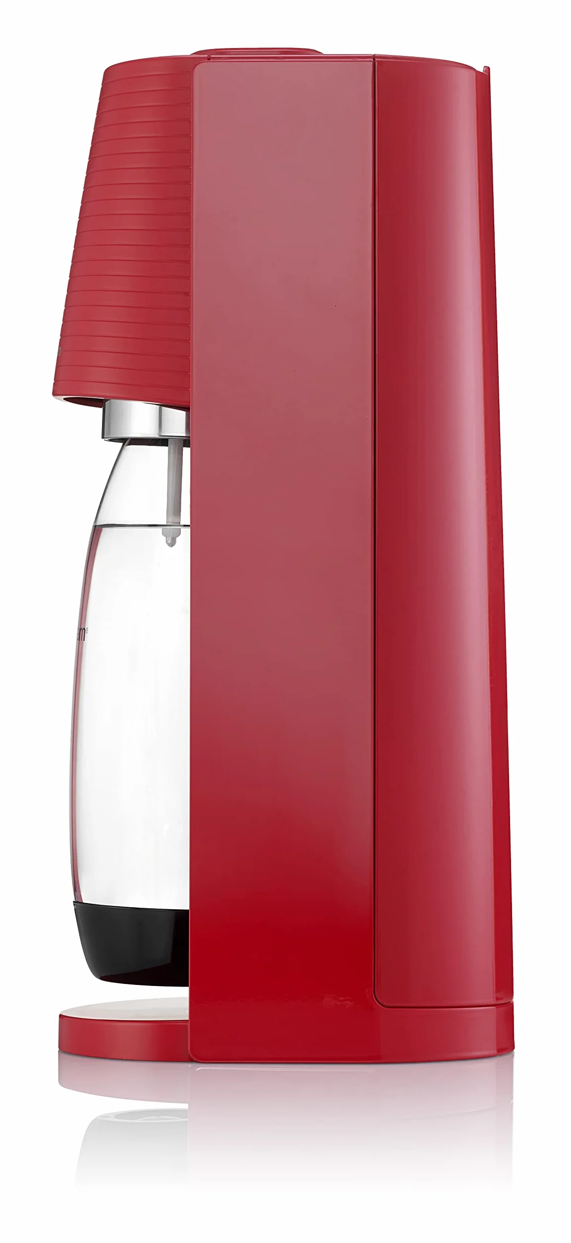 SodaStream Terra - Macchina per Acqua frizzante, Confezione da 1 Bottiglia 1 l + 1 Ricarica di Gas 60 l a Clip, Colore: Rosso