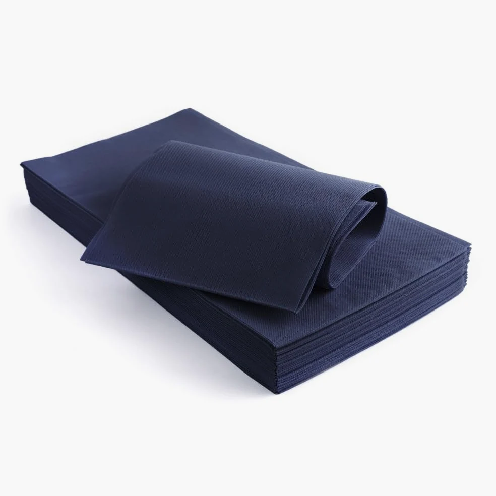 Generico 100 Tovaglie in TNT Tessuto Non Tessuto Misura 140x140 cm COPRIMACCHIA 50gr m/q Ideali per la ristorazione sagre feste vari colori (Blu Scuro)