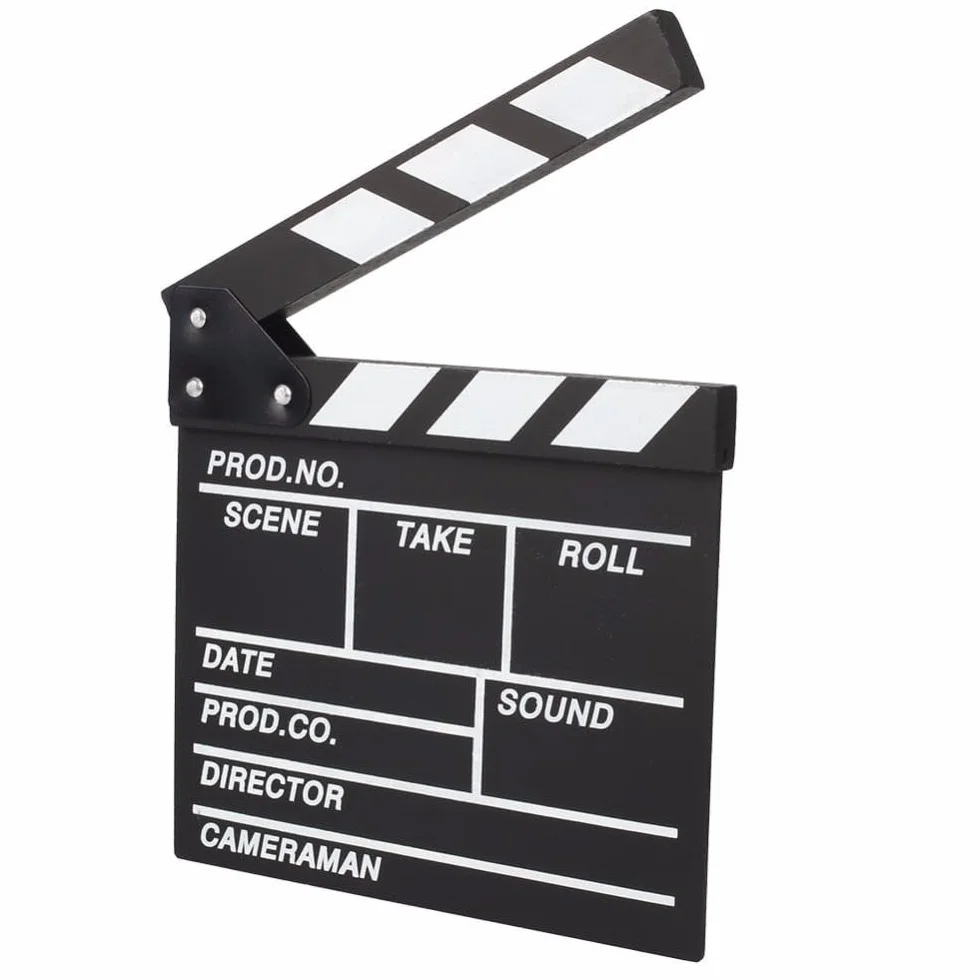 TRIXES Ciak da regista Lavagna in ardesia Batacchio in legno per film TV