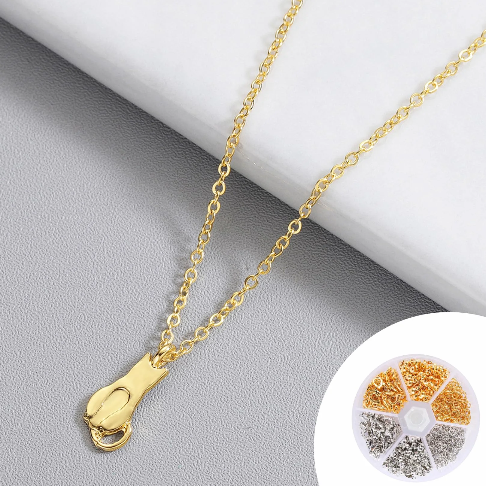 Chiusure Per Braccialetti, 463x Ganci Per Braccialetti fai da te, Kit Accessori Chiusura, Fermagli Chiusura per Collana Gioielli, Oro/Argento