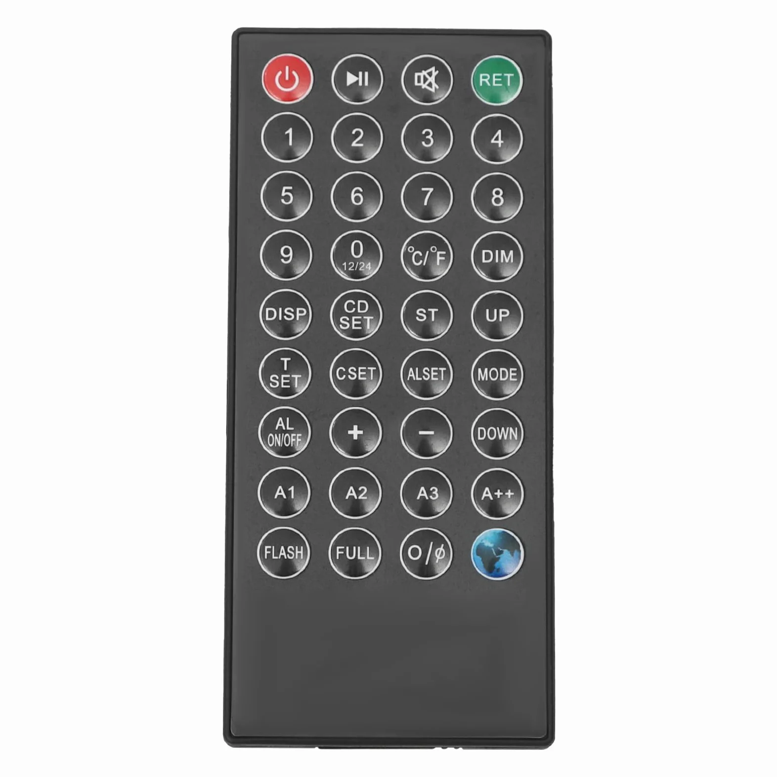 Orologio digitale a LED, 142 diodi LED, per soggiorno e camera da letto | Telecomando a 8 Livelli Regolazione Automatica della Luminosità entro 20 Metri Nero in Plexiglass e ABS