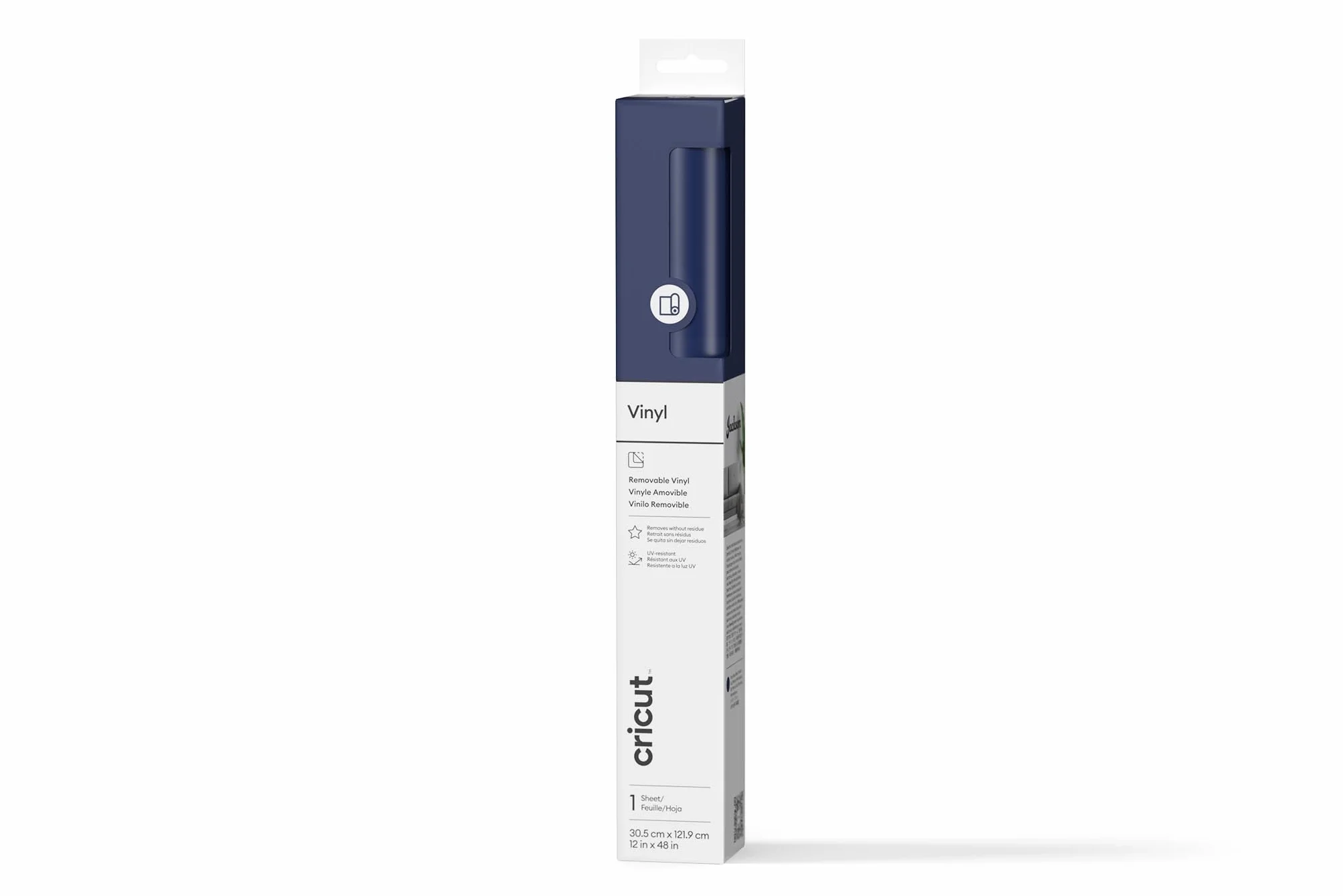 Cricut Foglio vinile adesivo permanente 30,5 cm x 1,2 m blu navy opaco