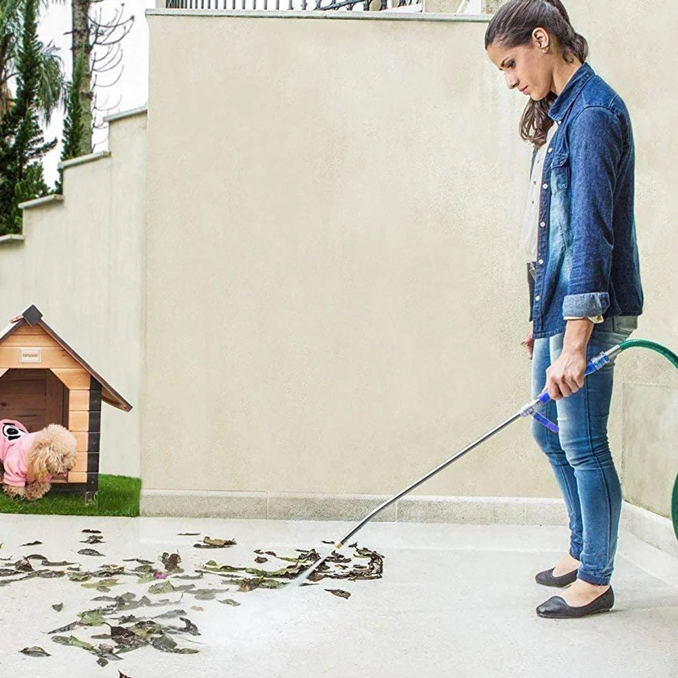 Syrisora Idropulitrice Alta Pressione Pistola Ad Acqua Rondella Giardino Tubo Ugello Spruzzatore Irrigazione Strumento (Nero)