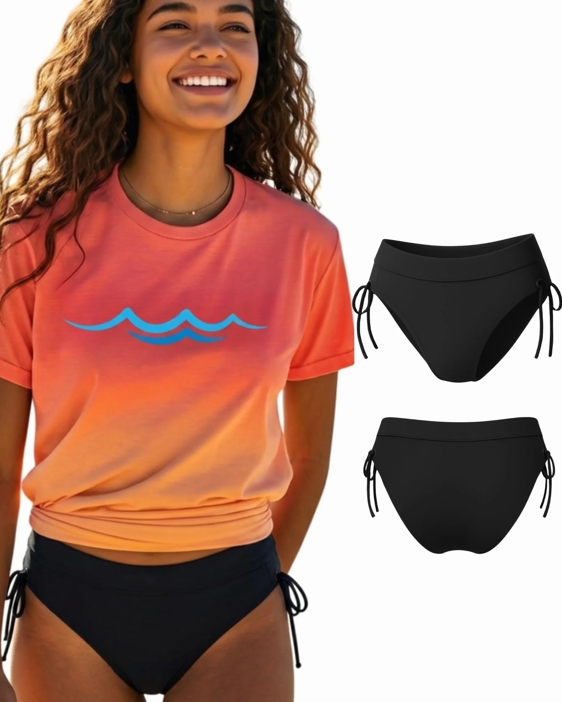 Costume da Bagno Mestruale Ragazza & Donna | Tecnologia AquaSecure | Slip da Bagno Mestruale Flusso Leggero-Medio | Riutilizzabile ed Ecologico | Ragazze, Adolescenti 10-16 Anni & Donna | OEKO-TEX