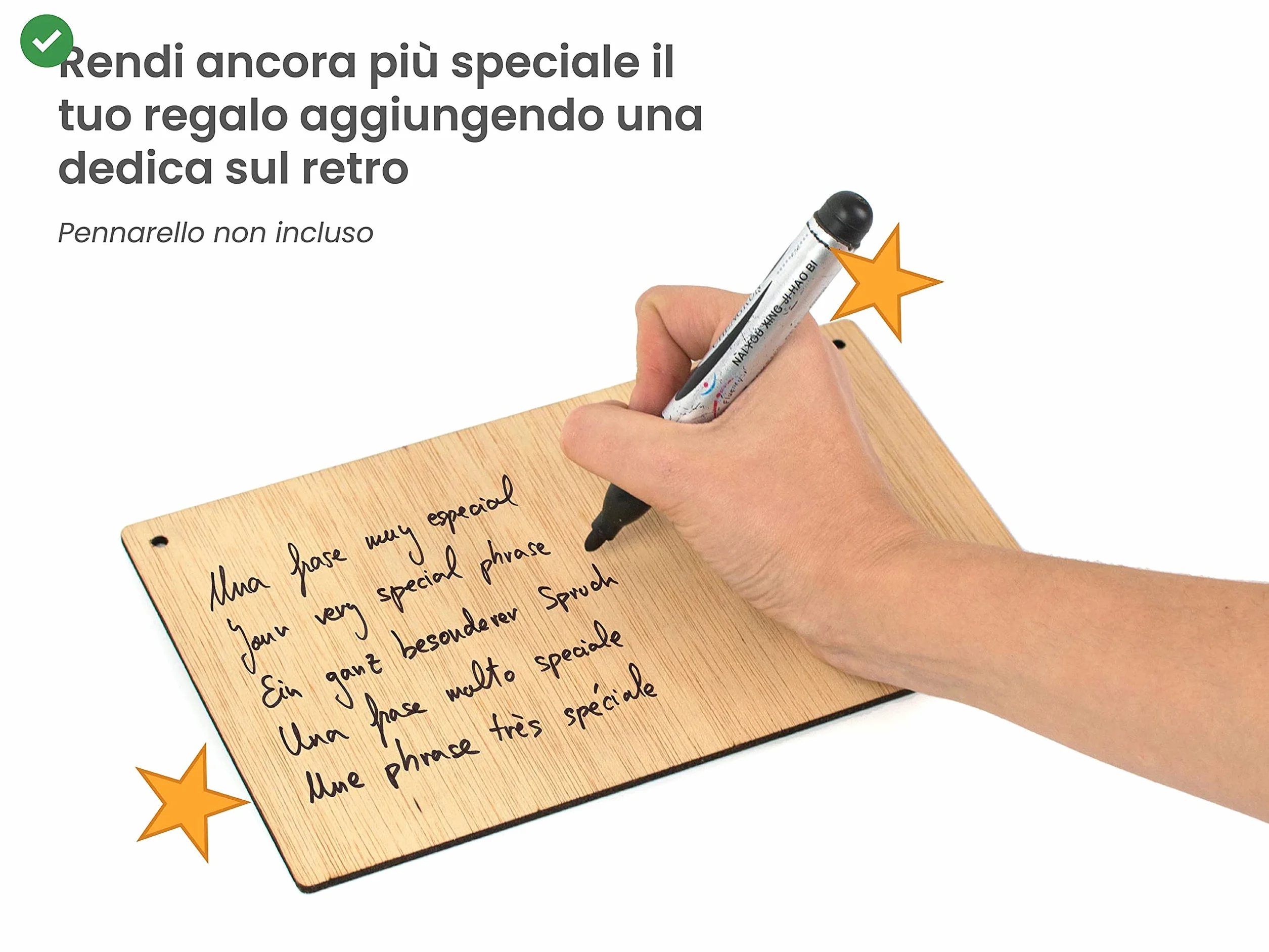 CONTRAXT Portafoto con clip in legno, regalo cornice foto tavolo parete