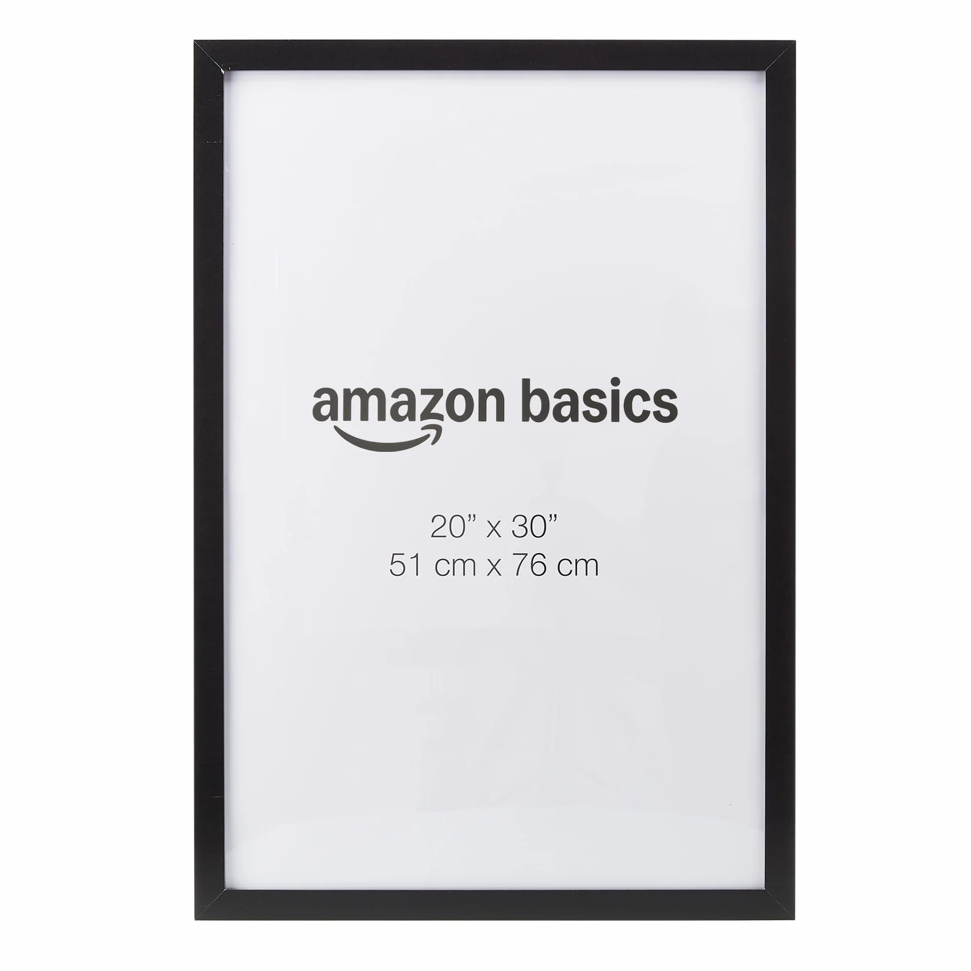 Amazon Basics Cornice Rettangolare in Legno per Poster 51x76cm Nero