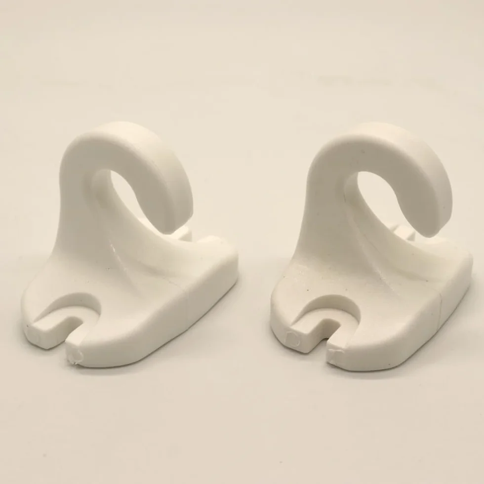 Ganci per Tenda da Sole a Caduta Kit 2 Pezzi Bianco Attacchi ad Uncino per Pavimento Ringhiera Balcone Ricambio Tende Esterne Resistenti Anti-Vento