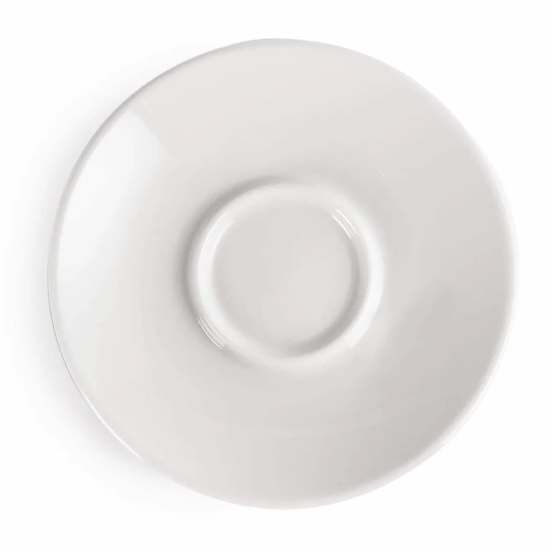 Olympia Nextday Catering Y112 tazzine e piattini, colore: bianco