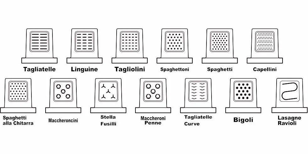 Sirge Macchina Per La Pasta Serie BUONA 13 Trafile Automatica Nero/Grigio