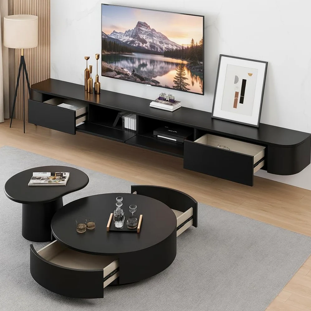 Mobile TV Sospeso,120-240cm Tavolo per TV Moderno,Mobile Porta Televisore,Adatto per il Soggiorno e la Camera da Letto(160CM)