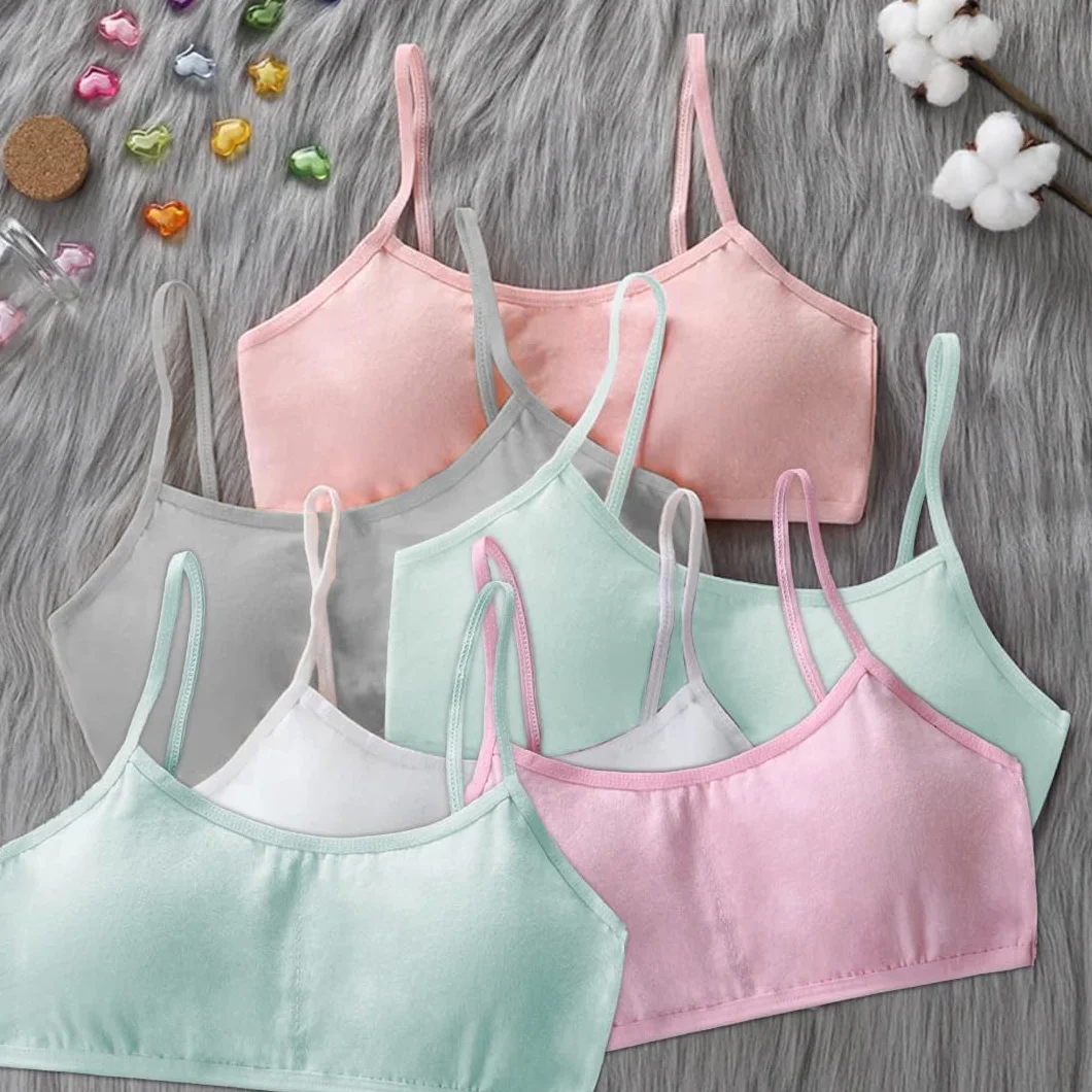 Channo Reggiseno Basic Cotone Ragazza Senza Ferretto Imbottiture Rimovibili