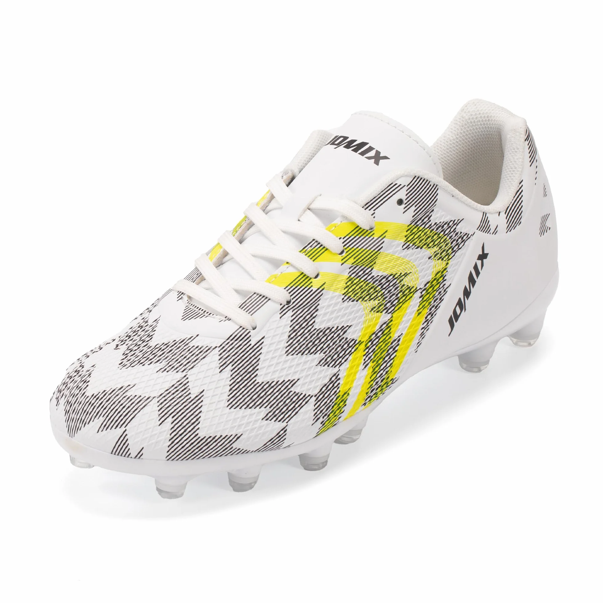 JOMIX Scarpe da Calcetto Calcio Unisex Ragazzi Ragazze Donna – Tacchetti FG per Erba Naturale – Leggere, Resistenti e Antiscivolo WOS250438