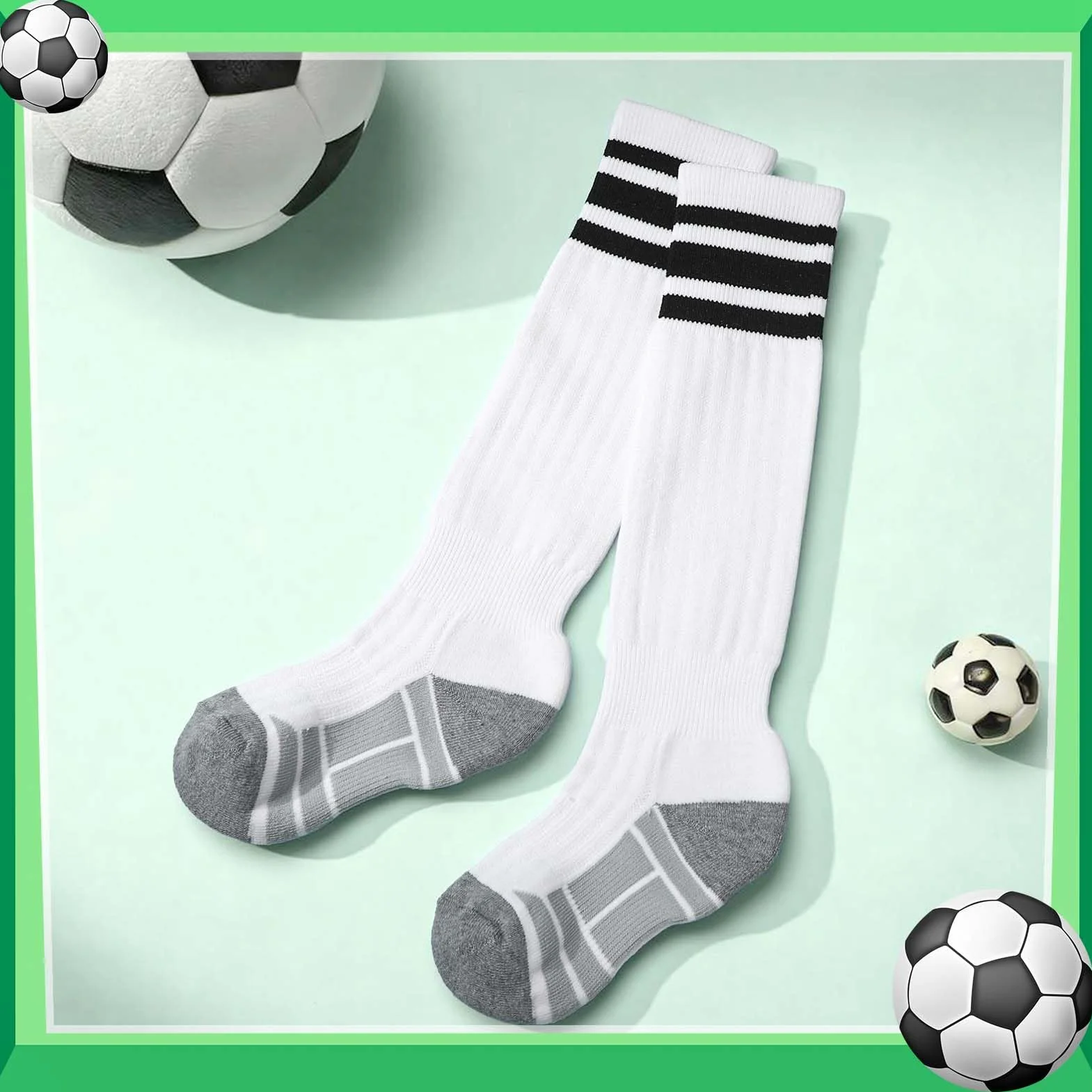 Utensilsto 3 paia di calzini da calcio per bambini, 28-32