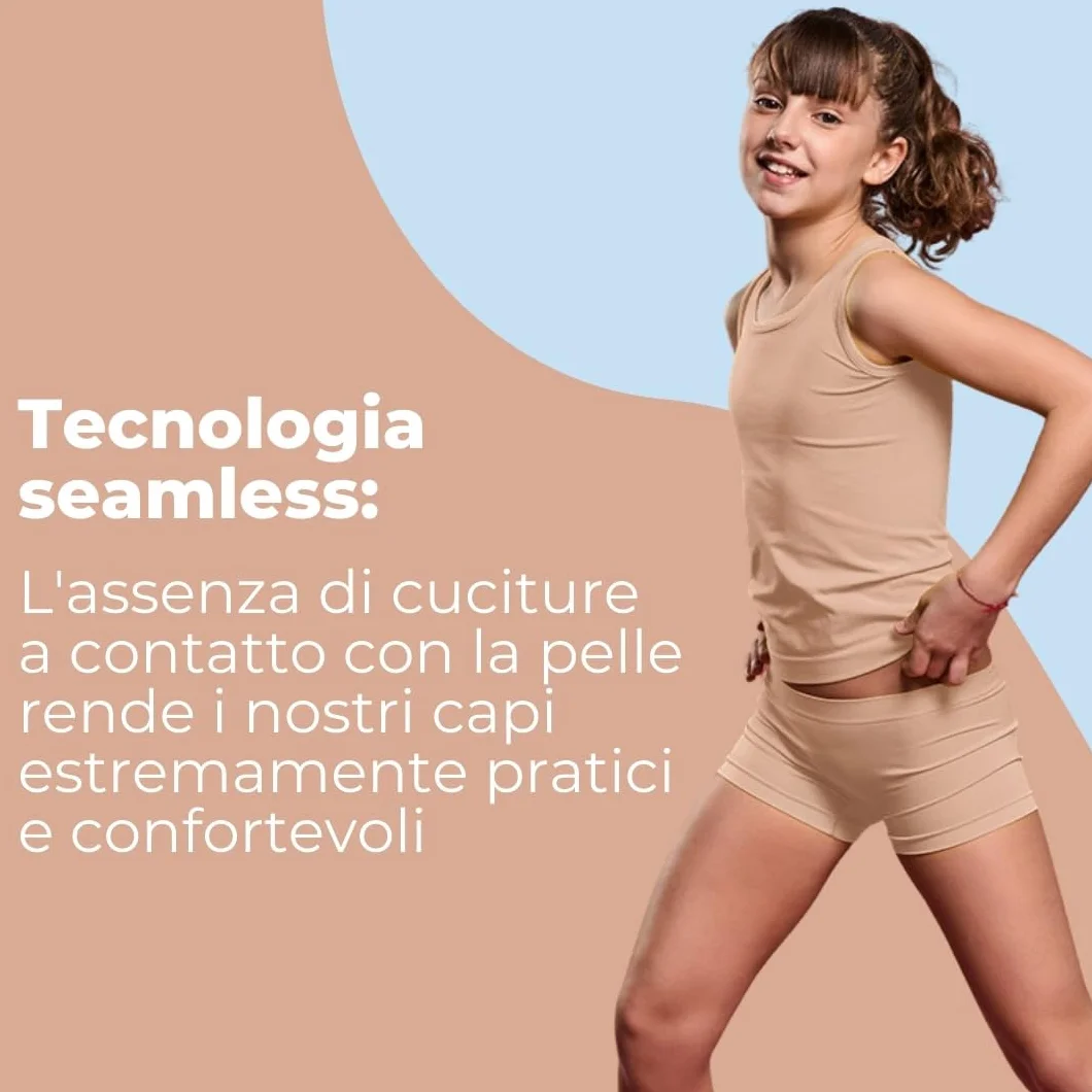 FOCENZA Set 3 Pezzi Culotte Bambina Morbida Microfibra Ginnastica Artistica Made in Italy