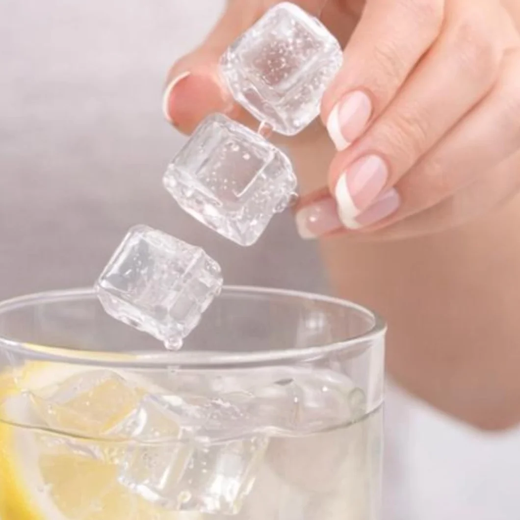 Cubetti di Ghiaccio Riutilizzabili 10pz Trasparenti Colorati Per Bevande Feste