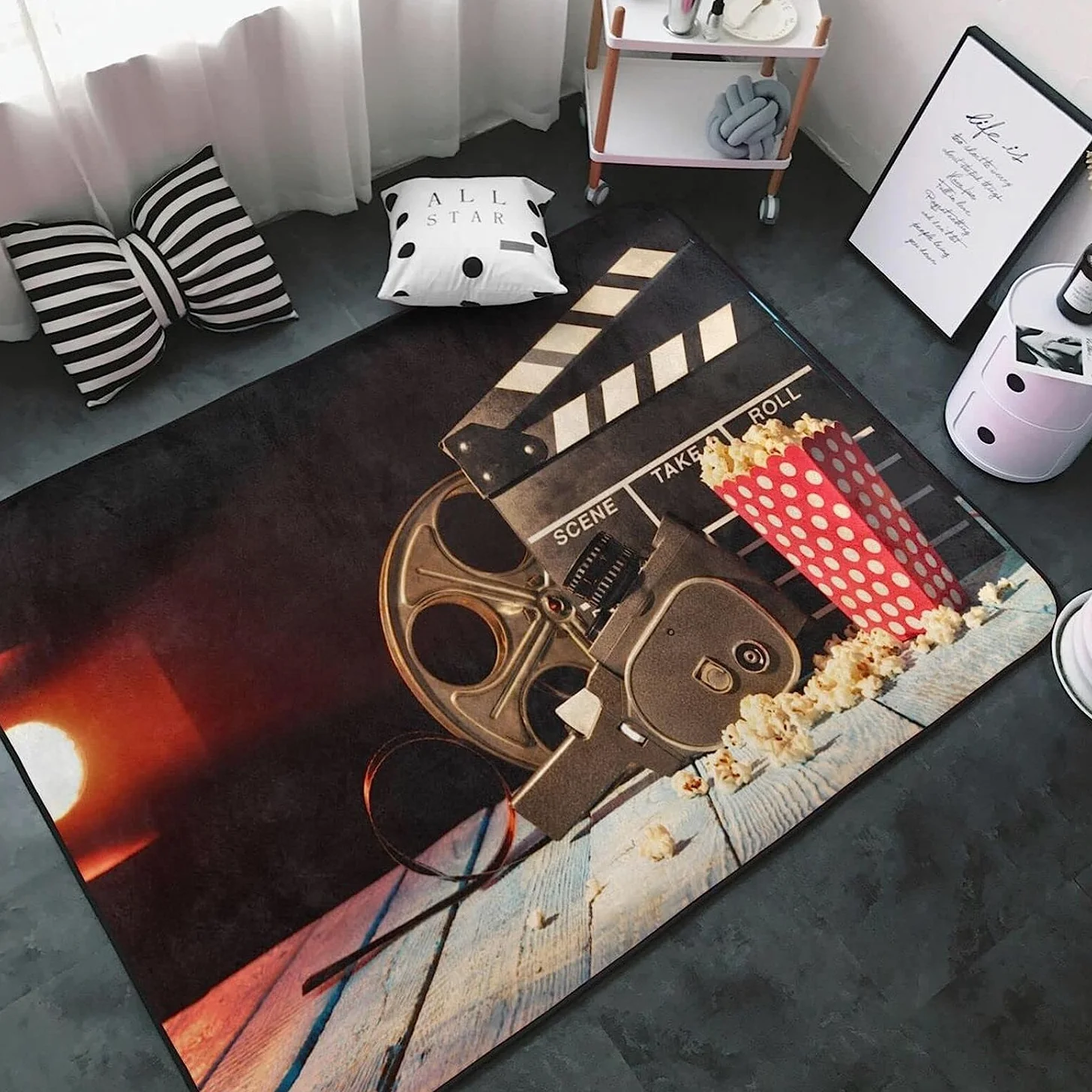 Tappeto Da Soggiorno Tappeto Da Camera Tappeto Per Bambini Tappeto In Morbida Flanella Stampata In 3D Film Film Per L'Home Theater - Poliestere Soft Touch Facile Da Pulire 140 X 200 Cm / 55,1 X 78,7