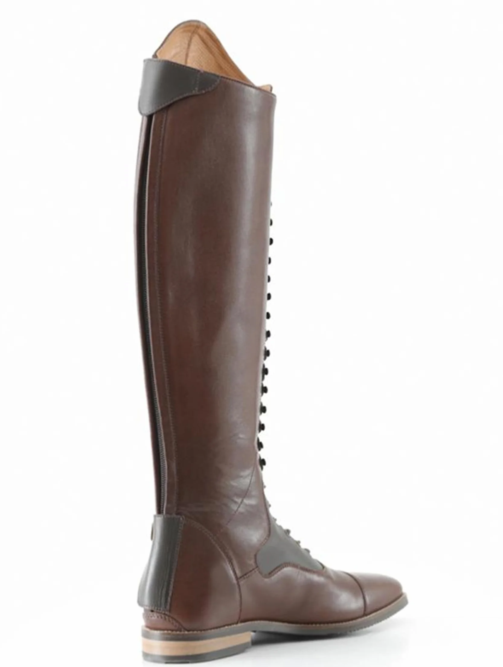 Stivali da Equitazione in Pelle PU con Lacci Donna Uomo Lunghi Principianti