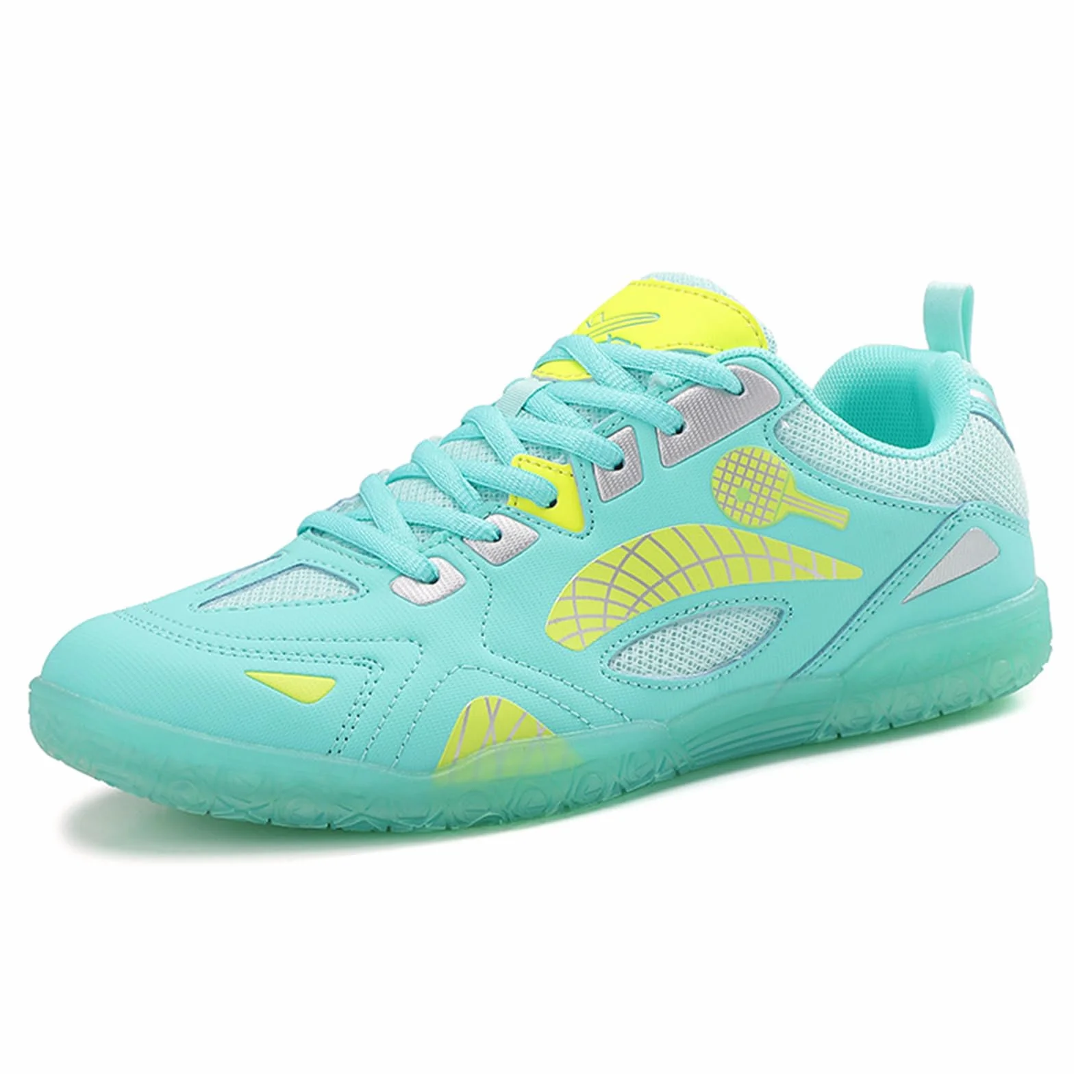Scarpe da Badminton e Ping Pong Antiscivolo Leggere per Campi Indoor Uomo Donna