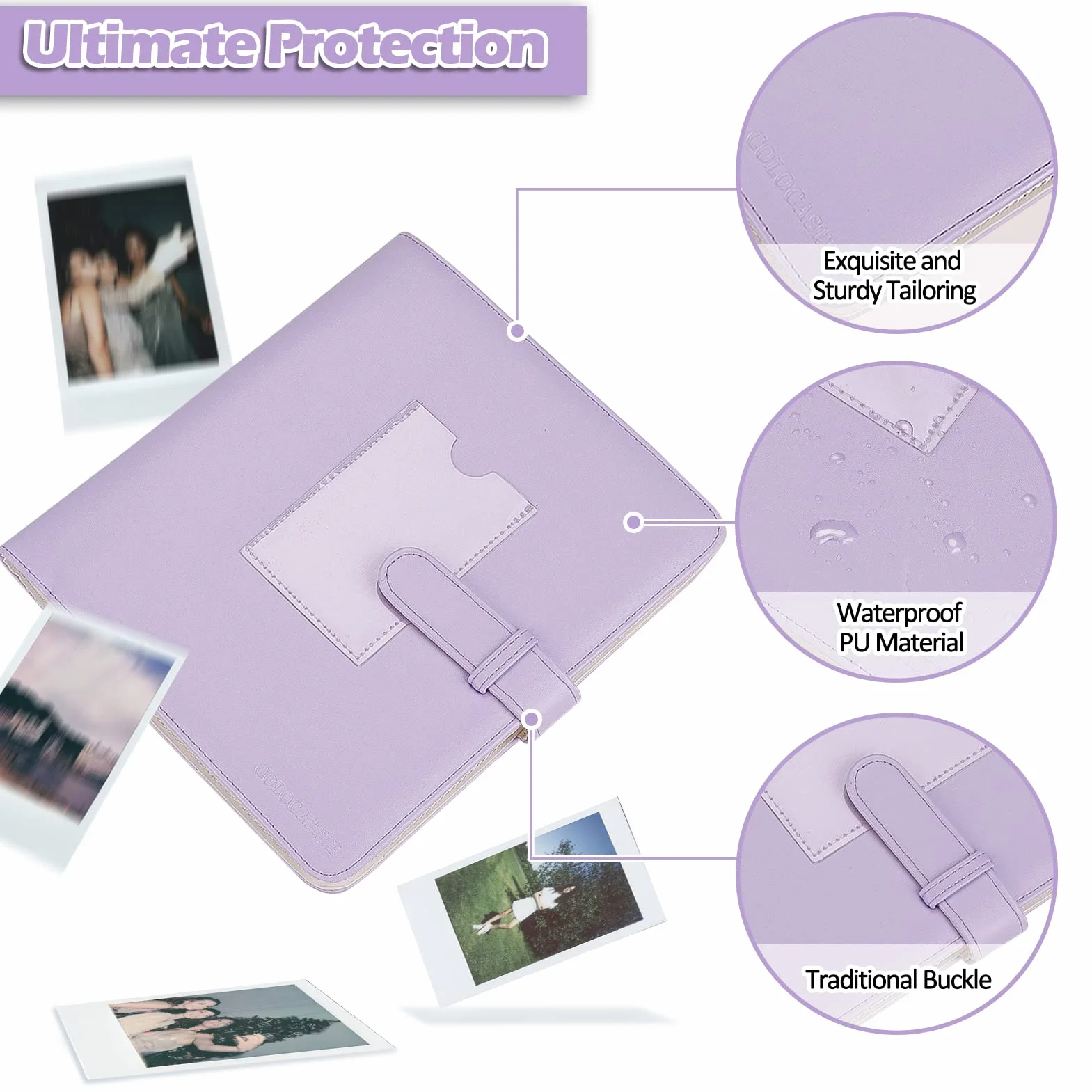 COLOCASTLE 272+1 Tasche Album Fotografico per 3 Pollici Film - compatibile con Fujifilm Instax Mini 12 11 9 8 25 70 90 40 99 SE 7+ Mini LiPlay Link2 EVO, Polaroid Snap PIC-300