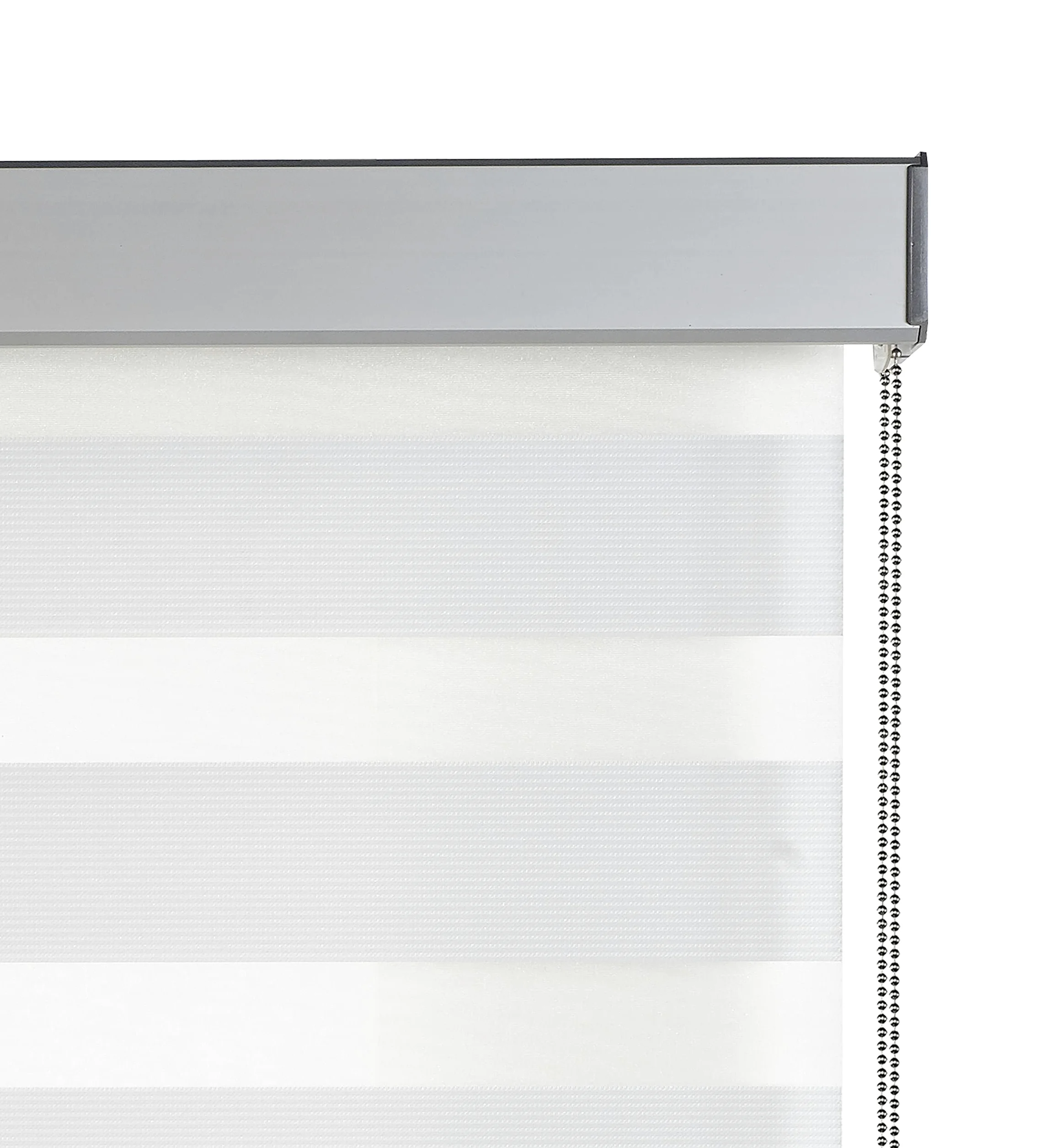 Estores Basic - Tenda notte e giorno, avvolgibile notte e giorno, per finestre e porte, finiture in alluminio di massima qualità, bianco, 120 x 250 cm
