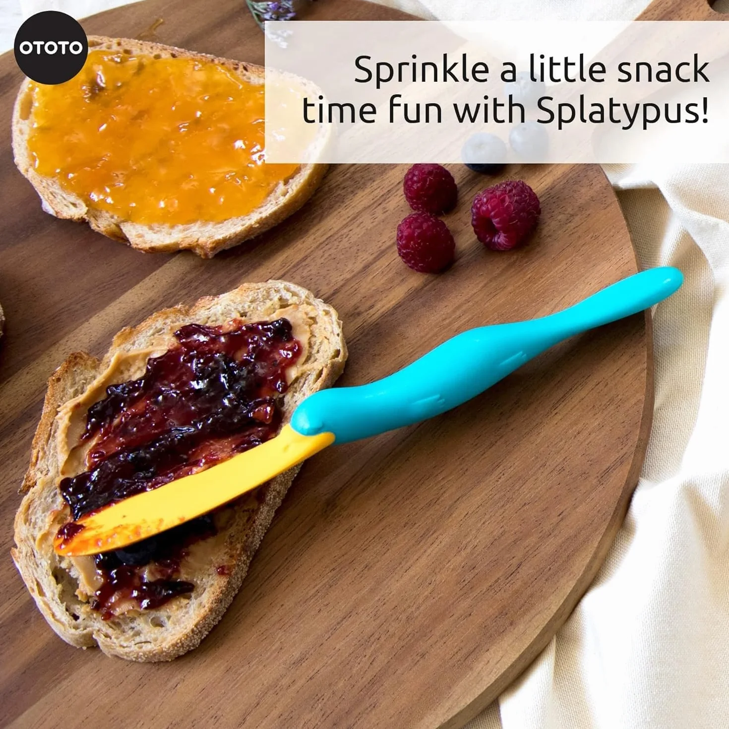 OTOTO Splatypus Spatola Silicone per Barattoli - Spatola Crepes Senza BPA, 100% Sicura per Alimenti