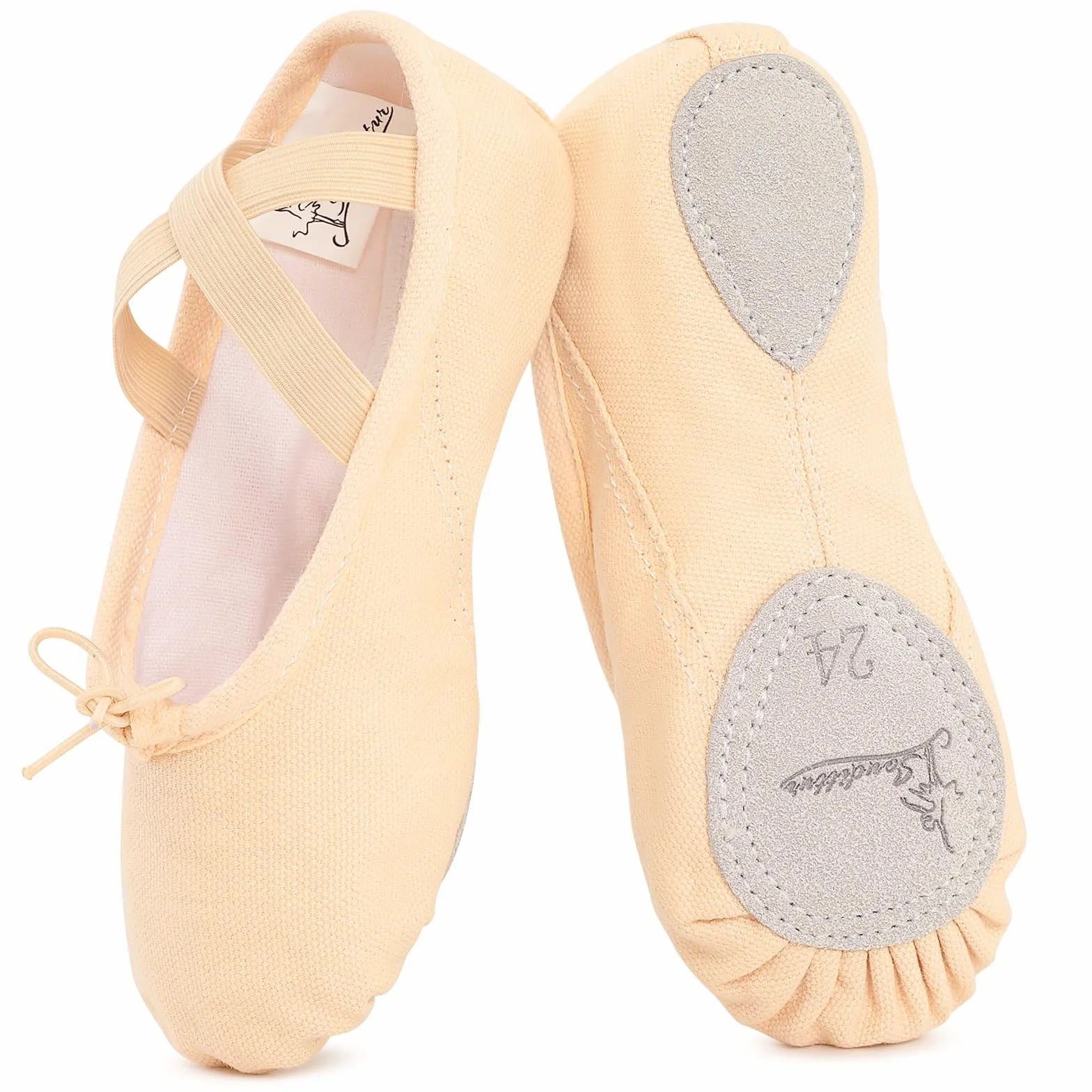 Soudittur Scarpe Danza Classica Tela Mezze Punte Ballerina Ginnastica per Bambina Ragazze Donna