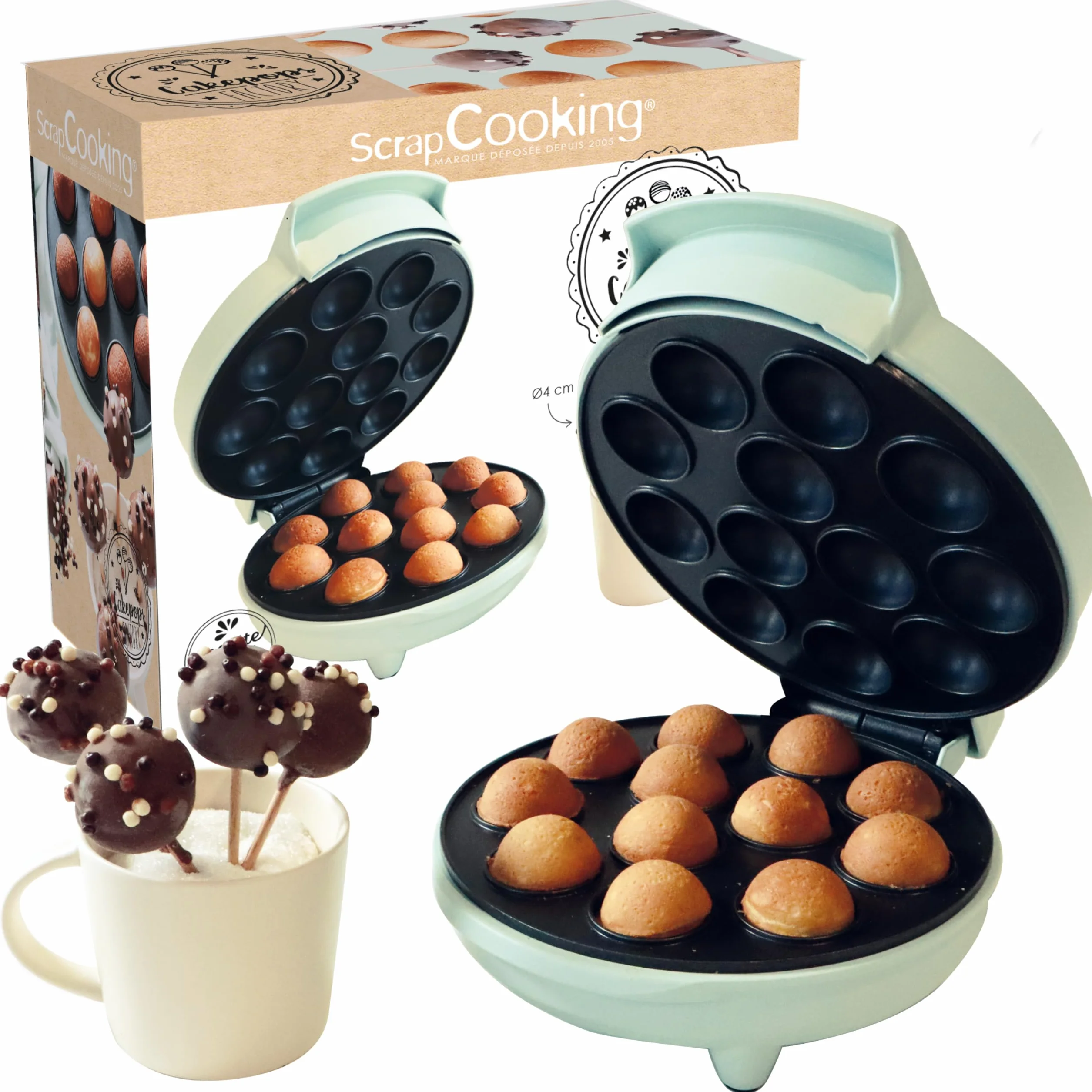 ScrapCooking - Macchina per Cakepops - Dispositivo Cake Pops Factory - Pronto in 5 minuti - Regalo Pasticceria Cucina Gustare - Ricetta Inclusa - 3893